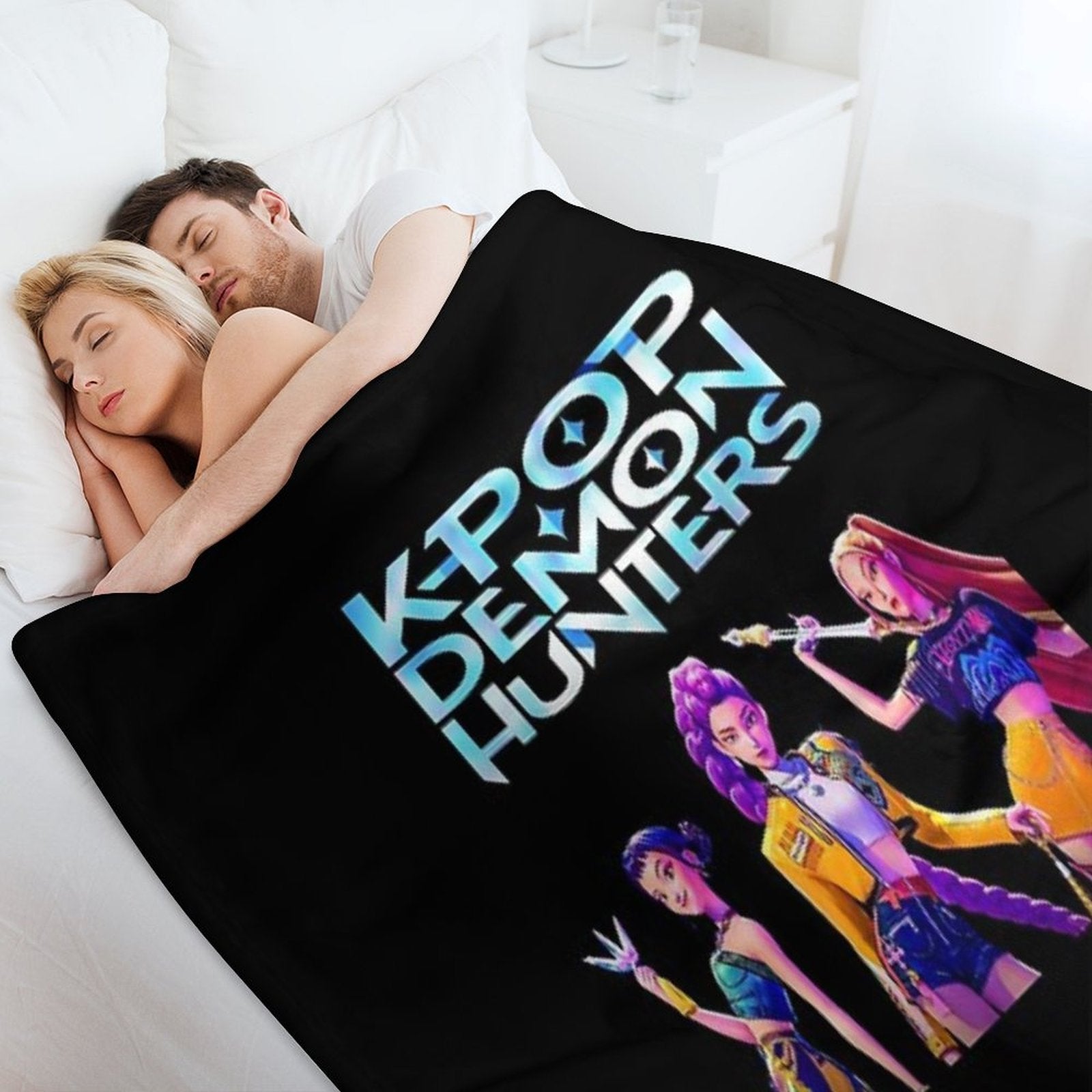 KPOP Demon Hunters Easy Care Throw Blanket