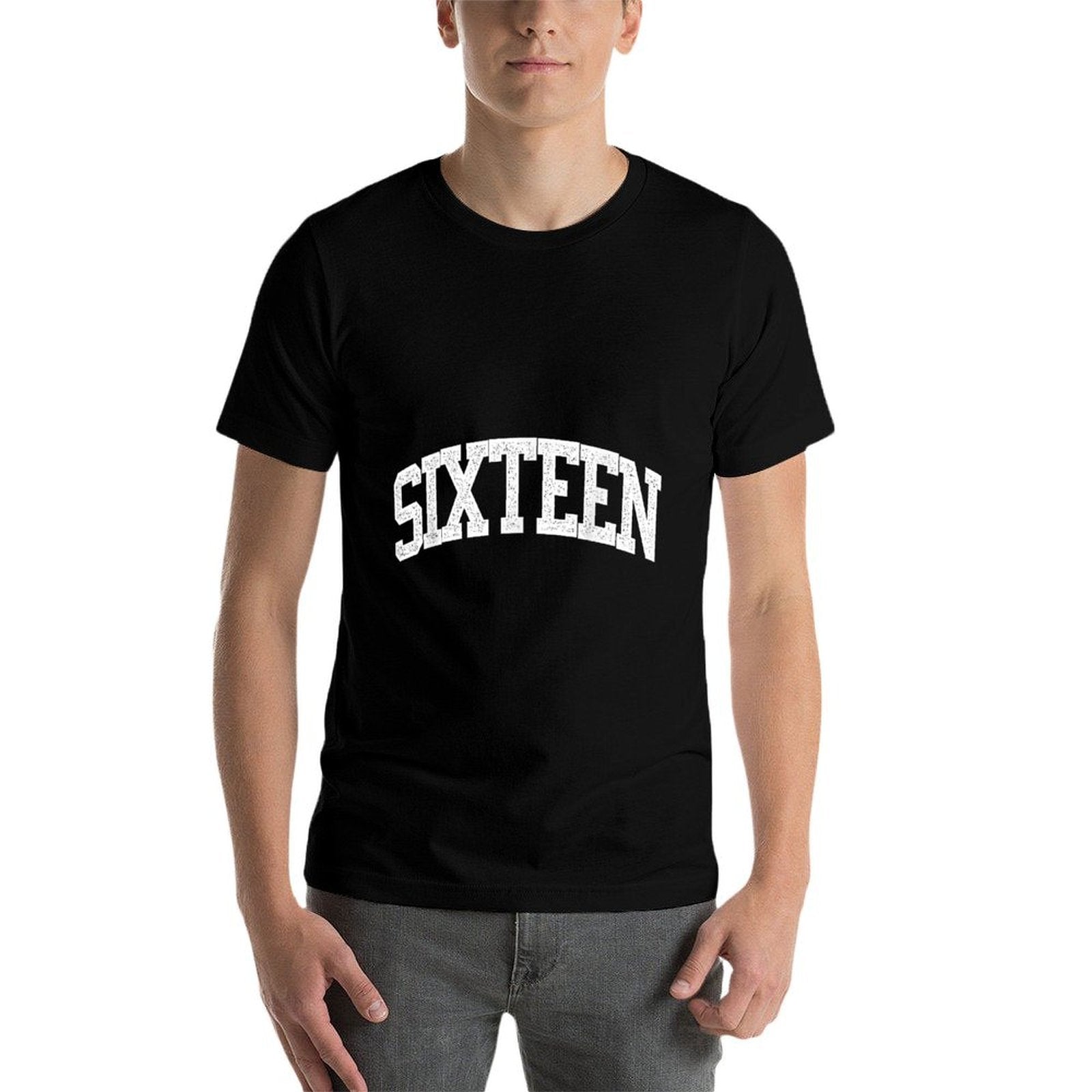 Sixteen Minimalist 16th Birthday Design 16-Year-Old  Soft T-Shirt