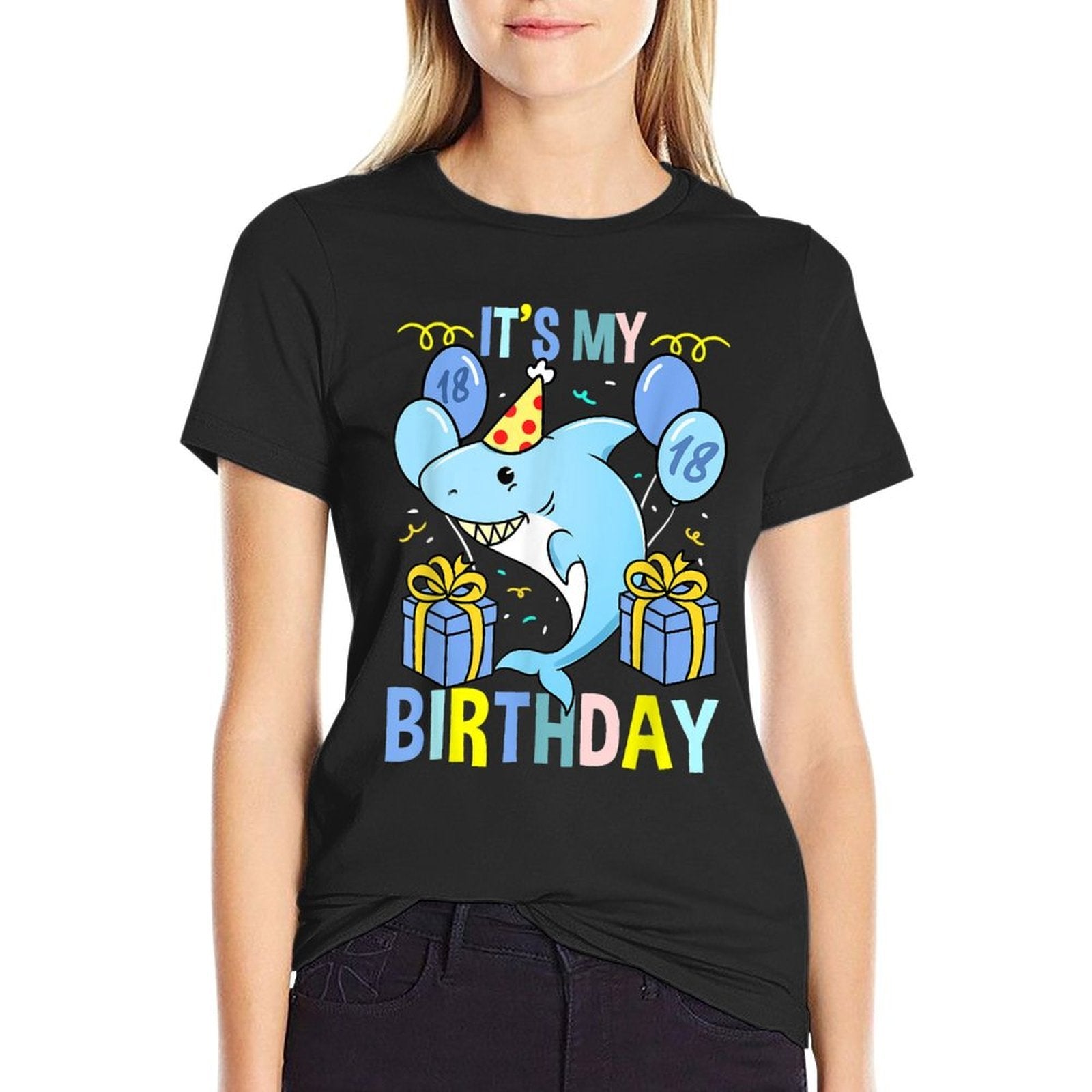 Shark Its My 18th Birthday  Breathable T-Shirt