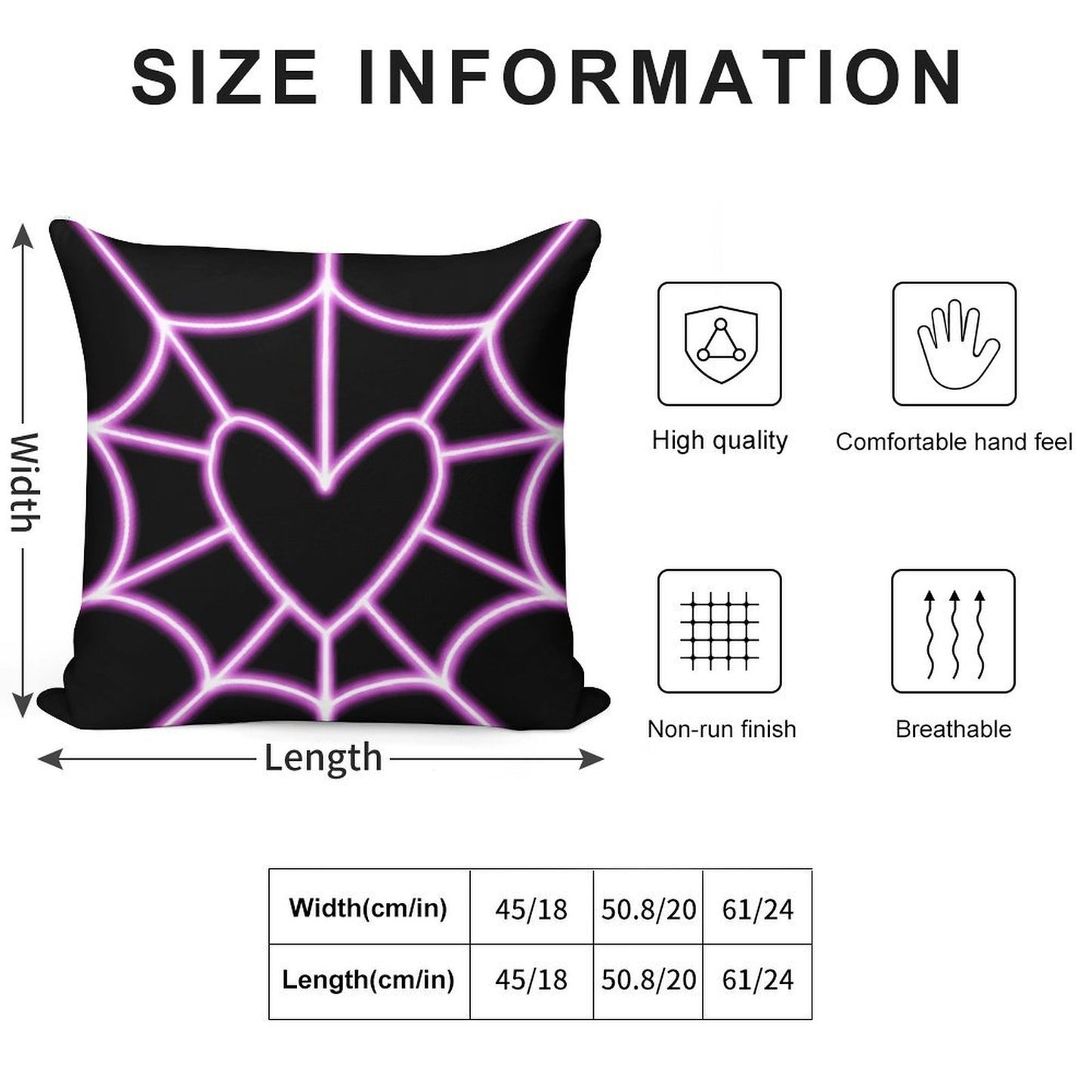 Angel Dust Heart Web Soft Warmth Comfort Throw Pillow