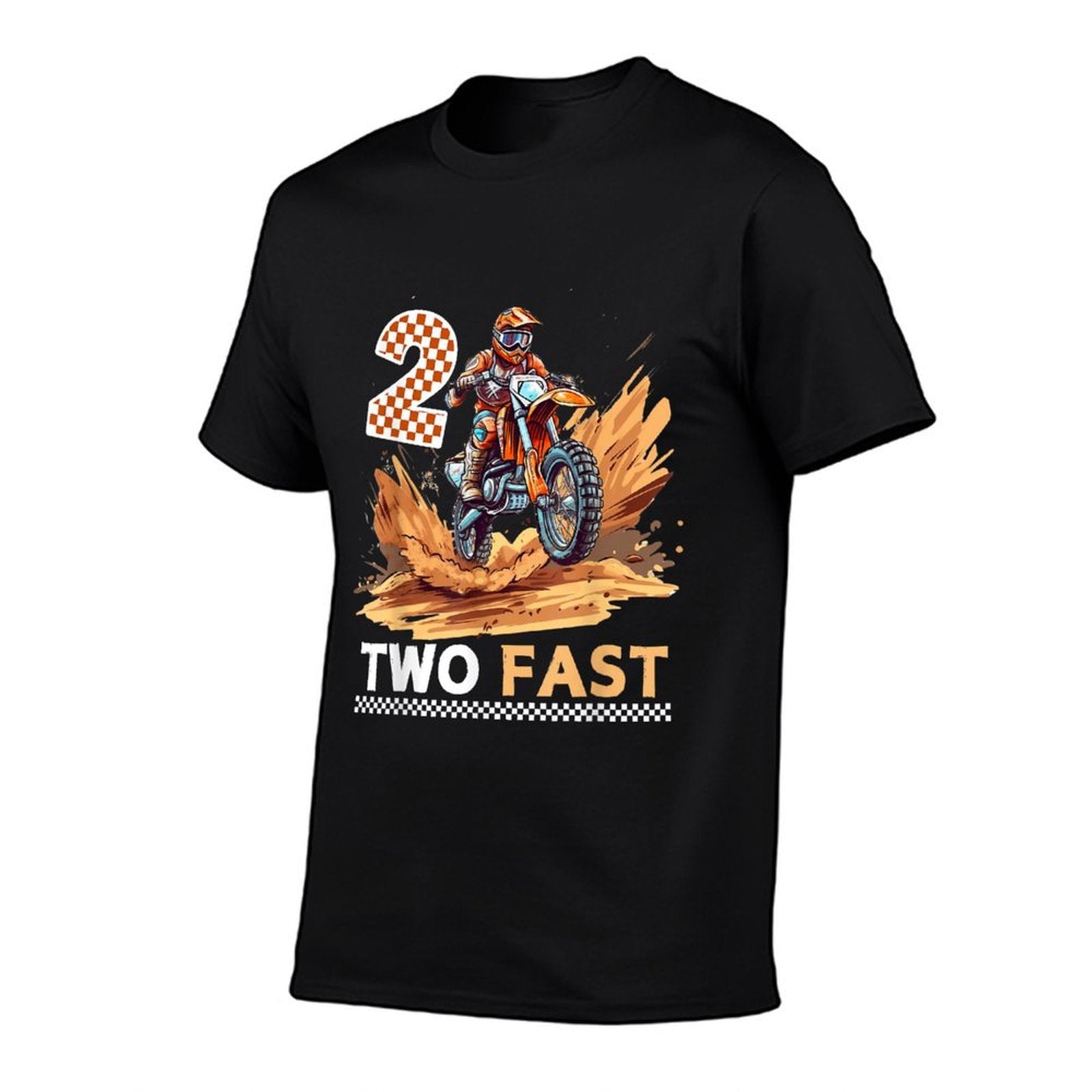 Two Fast ATV Kids Dirt Bike 2nd Birthday  Slim-fit Cut T-Shirt