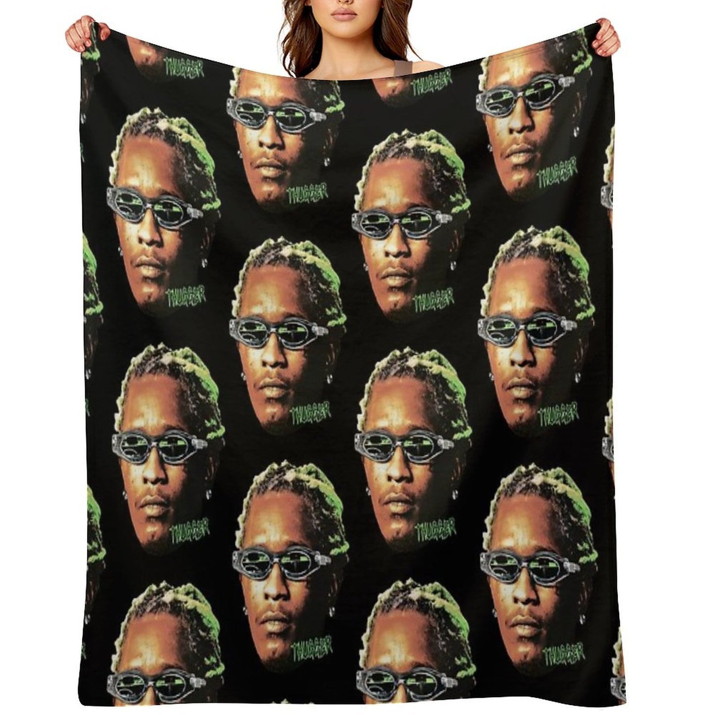 Young Thug Rapper Vintage Quick-dry Throw Blanket