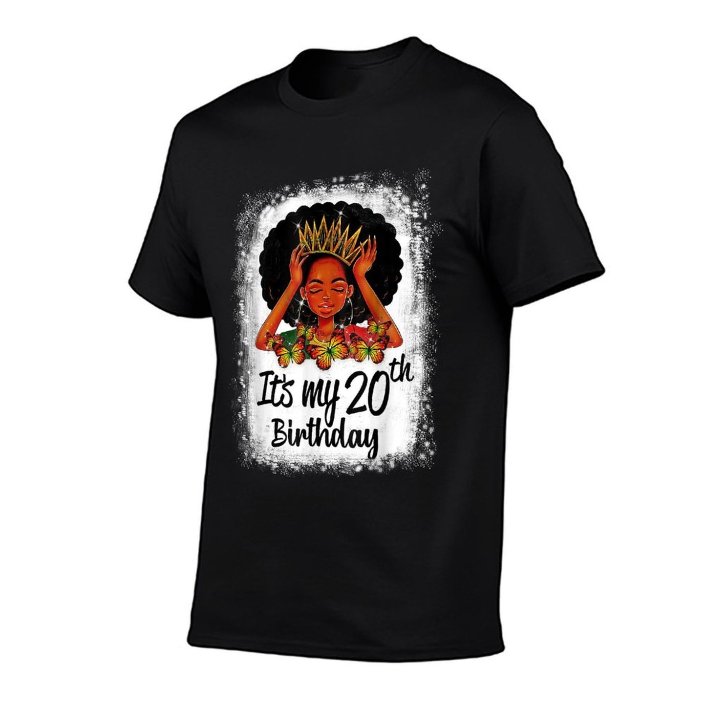 20 Years Old Black Melanin Women Girl It's My 20th Birthday Stretchy T-Shirt