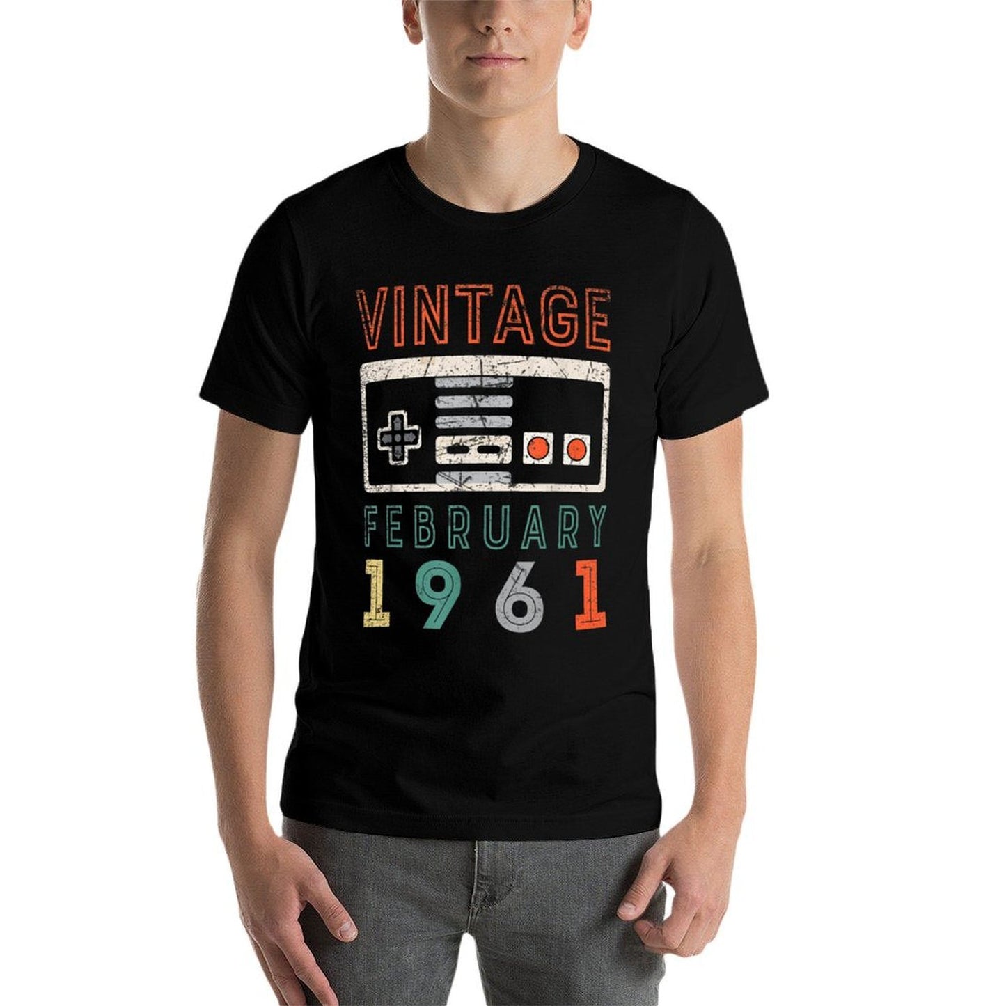 Vintage February 1961 60th Birthday 60 Year Old Soft T-Shirt