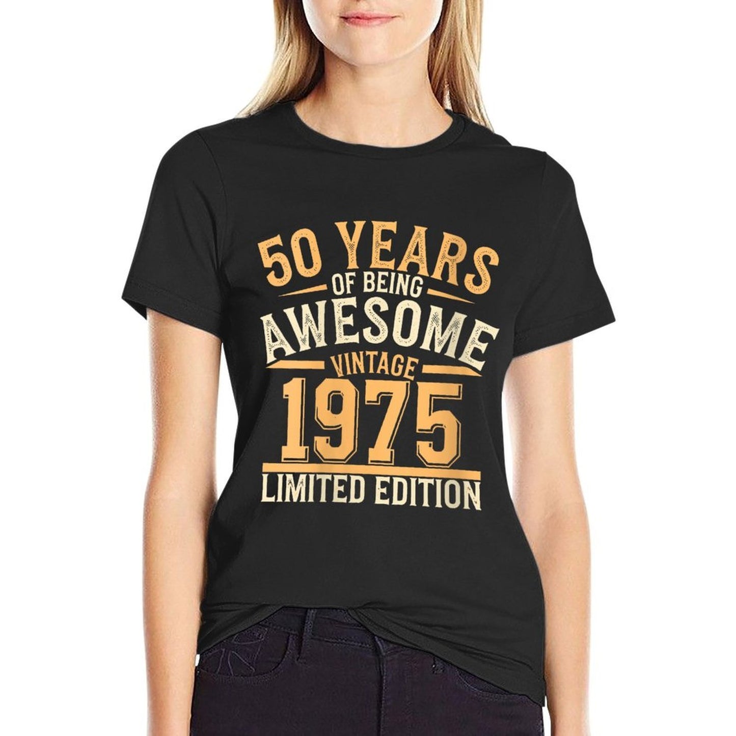 Womens 50 Year Birthday Decorations Men Gag 50yr 1975 50th Birthday Breathable T-Shirt
