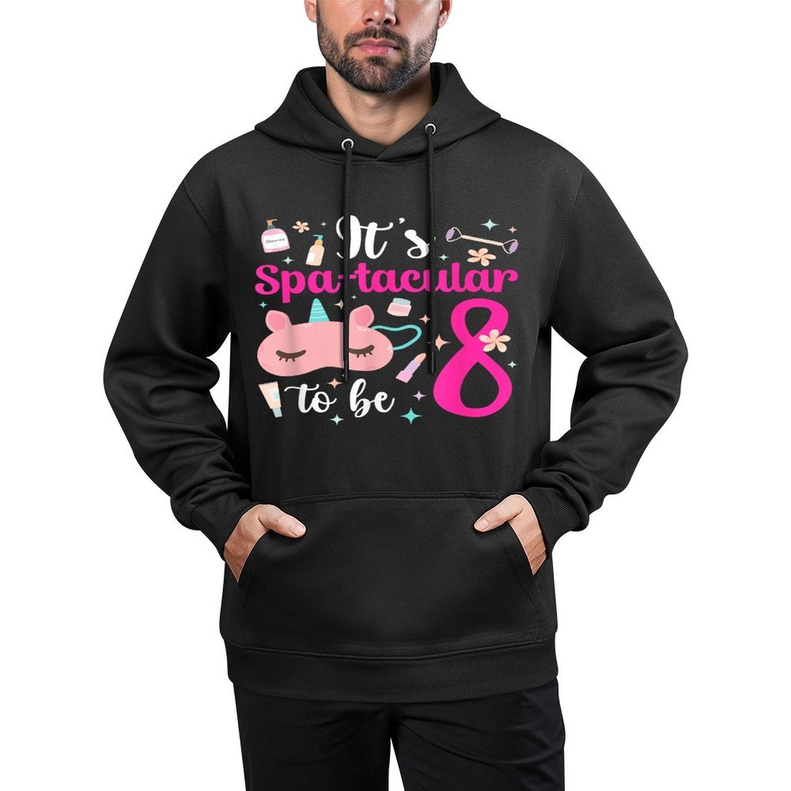 8th Spa Birthday Party Eight Year Old Spa B-Day Girls Easy Care Hoodie