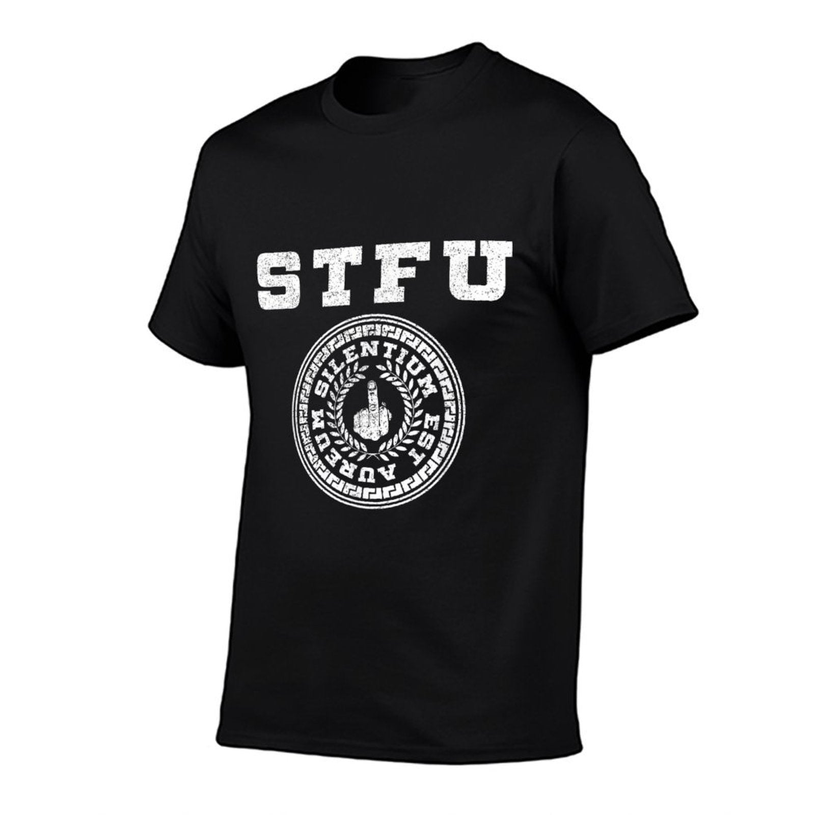 Shut The F Up STFU Funny College Satire Humor  Heathered Texture T-Shirt