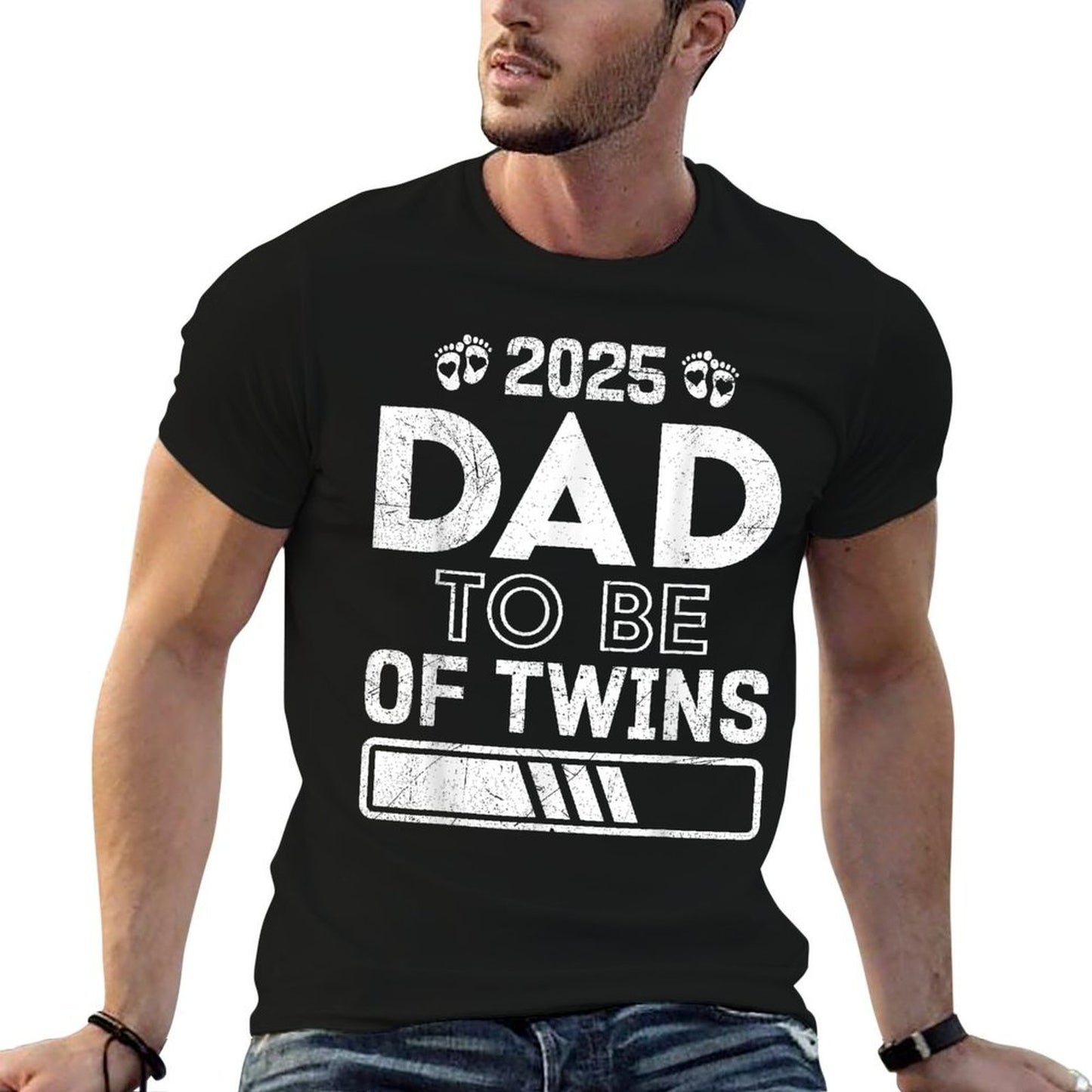 2025 DAD TO BE OF TWINS Funny Soon to Be Twin Dad Affordable Price T-Shirt
