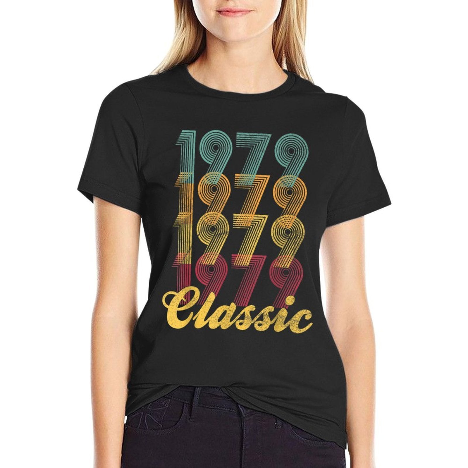 40th Birthday Gifts 1979 40 Years Old Funny Mens Women Retro  Polyester Blend T-Shirt
