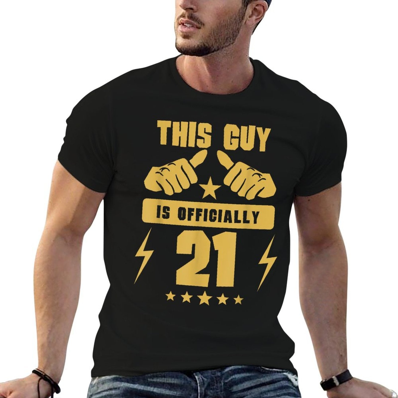 Mens This Guy Is Officially 21 Years Old 21st Birthday Comfortable T-Shirt