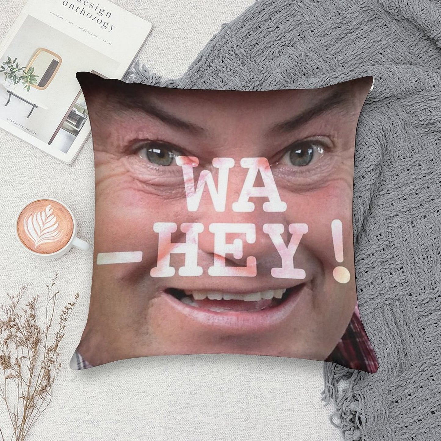Wa-Hey! Wheeler Dealers Mike Brewer Tee Soft Durable Construction Throw Pillow