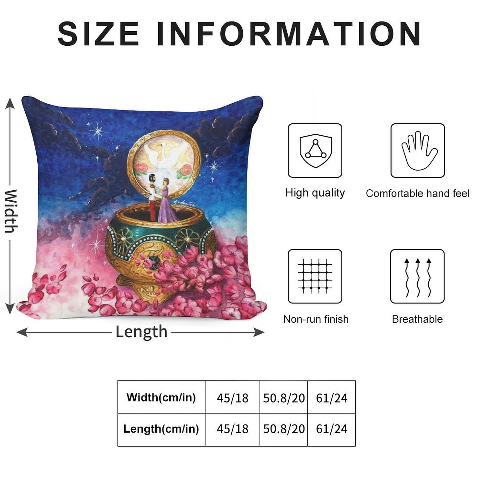 Anastasia Music Box Soft Anti-Pilling Throw Pillow
