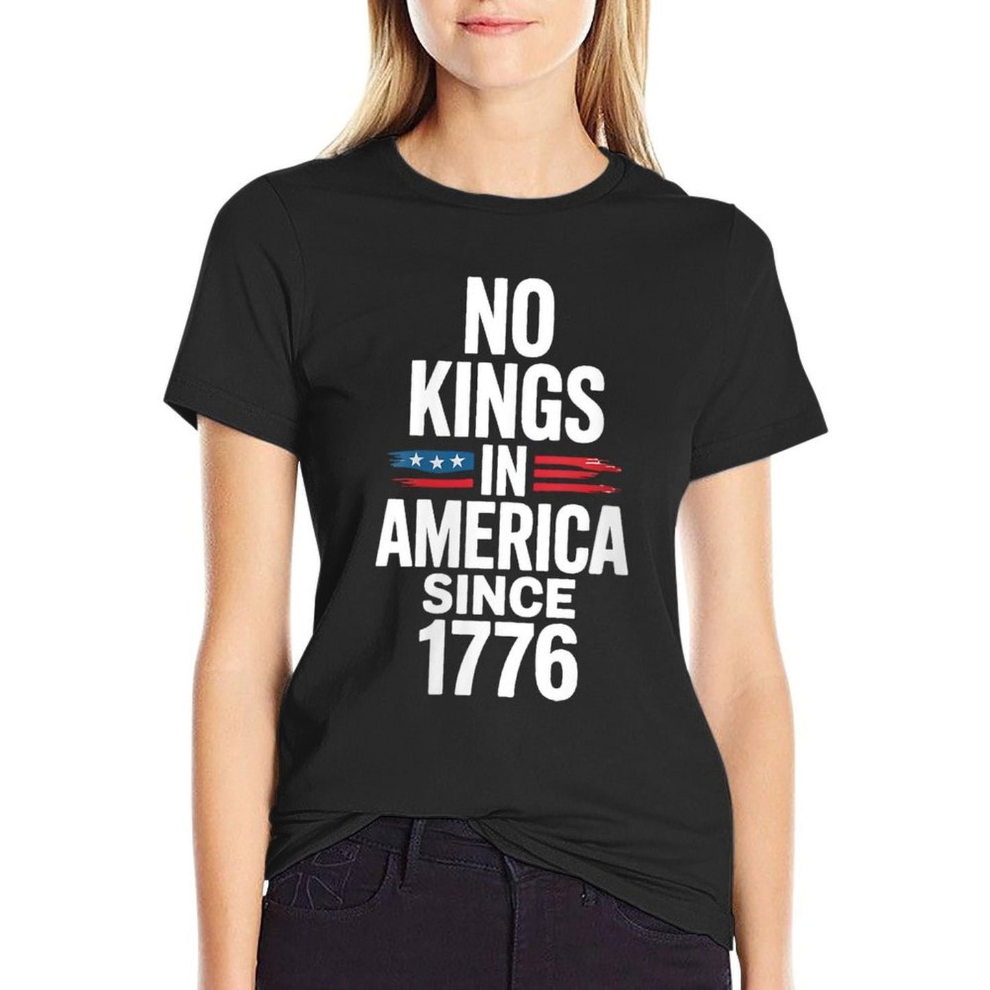 Womens No Kings In America Since 1776 Lightweight T-Shirt