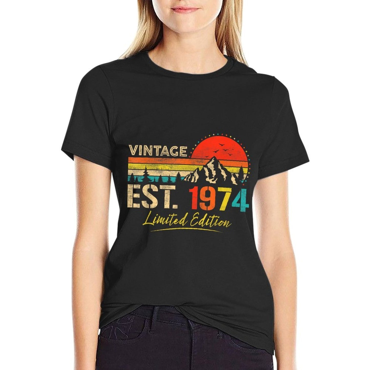 Vintage Est 1974 Limited Edition 50th Birthday 50 Years Old  Relaxed-fit T-Shirt