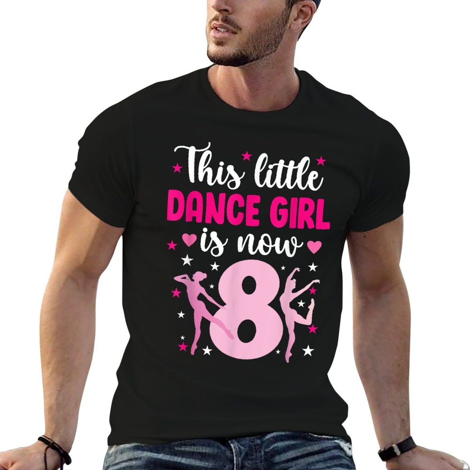 8th Birthday Dance Girl Eight Year Old Dancer  Durable T-Shirt