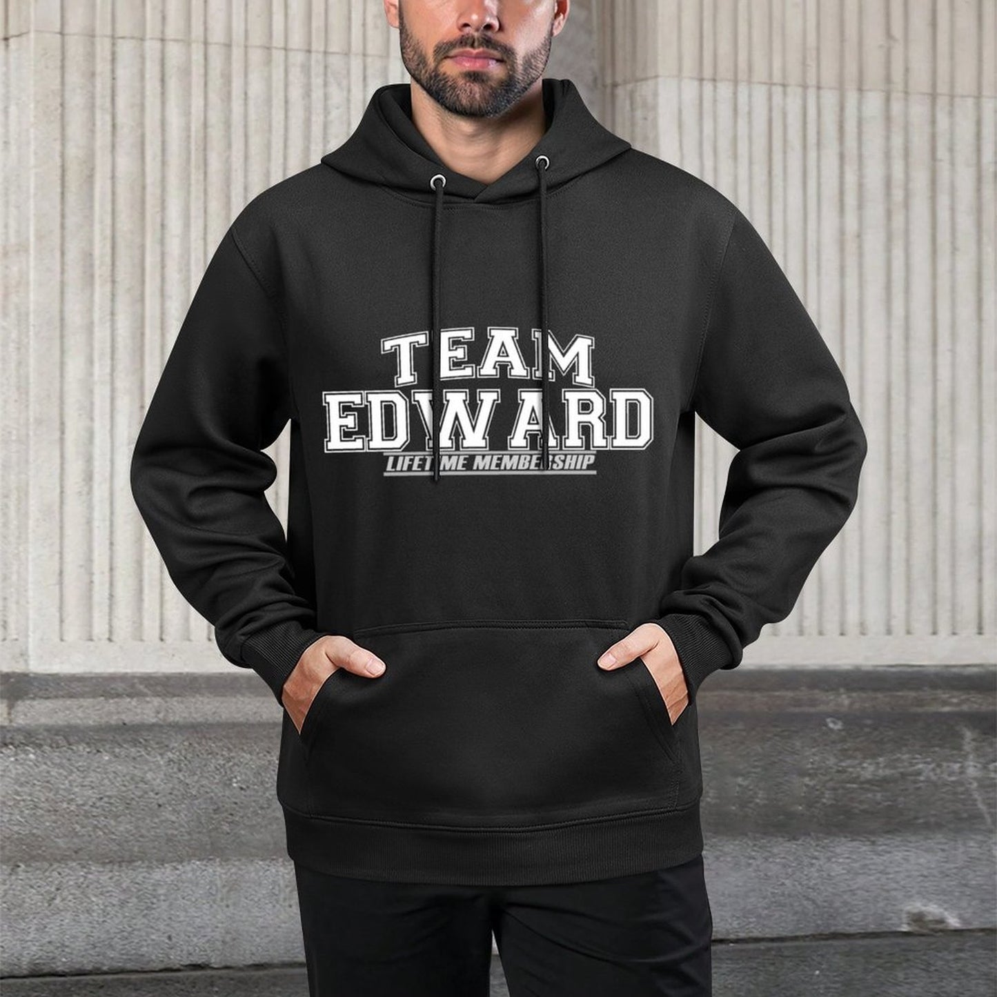 Team Edward First Name Family Reunion Gift Durable Construction Hoodie