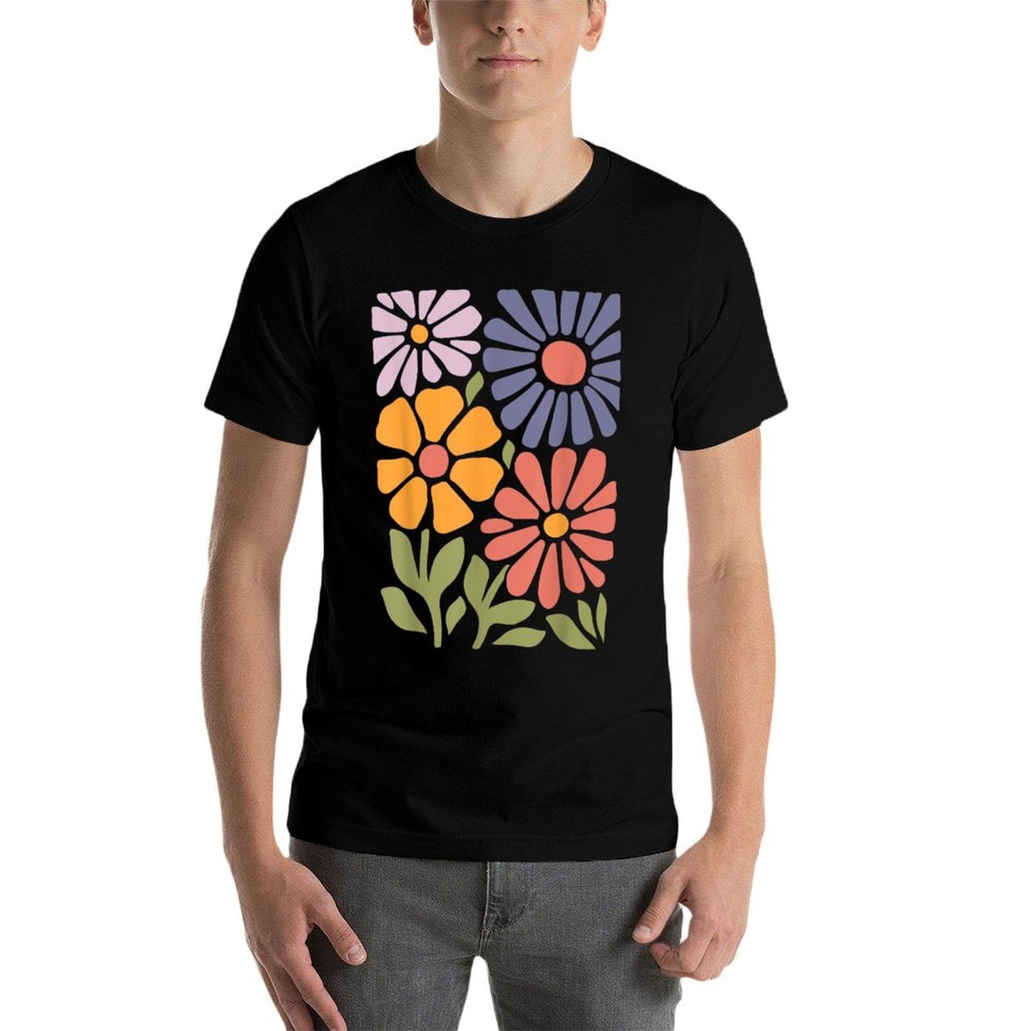 Vintage Botanical Floral Wildflower Boho Summer Flower Women  Eco-friendly Material T-Shirt