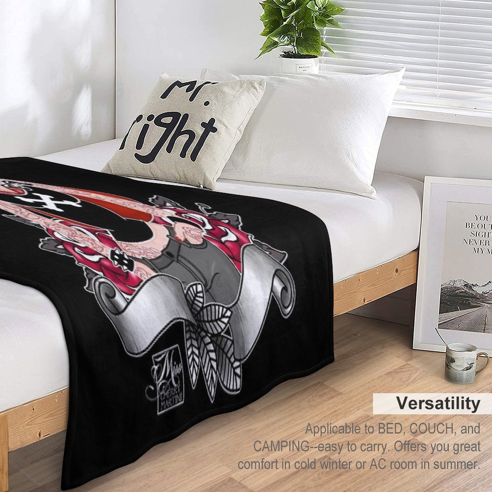 Bad Girl Plush Throw Blanket
