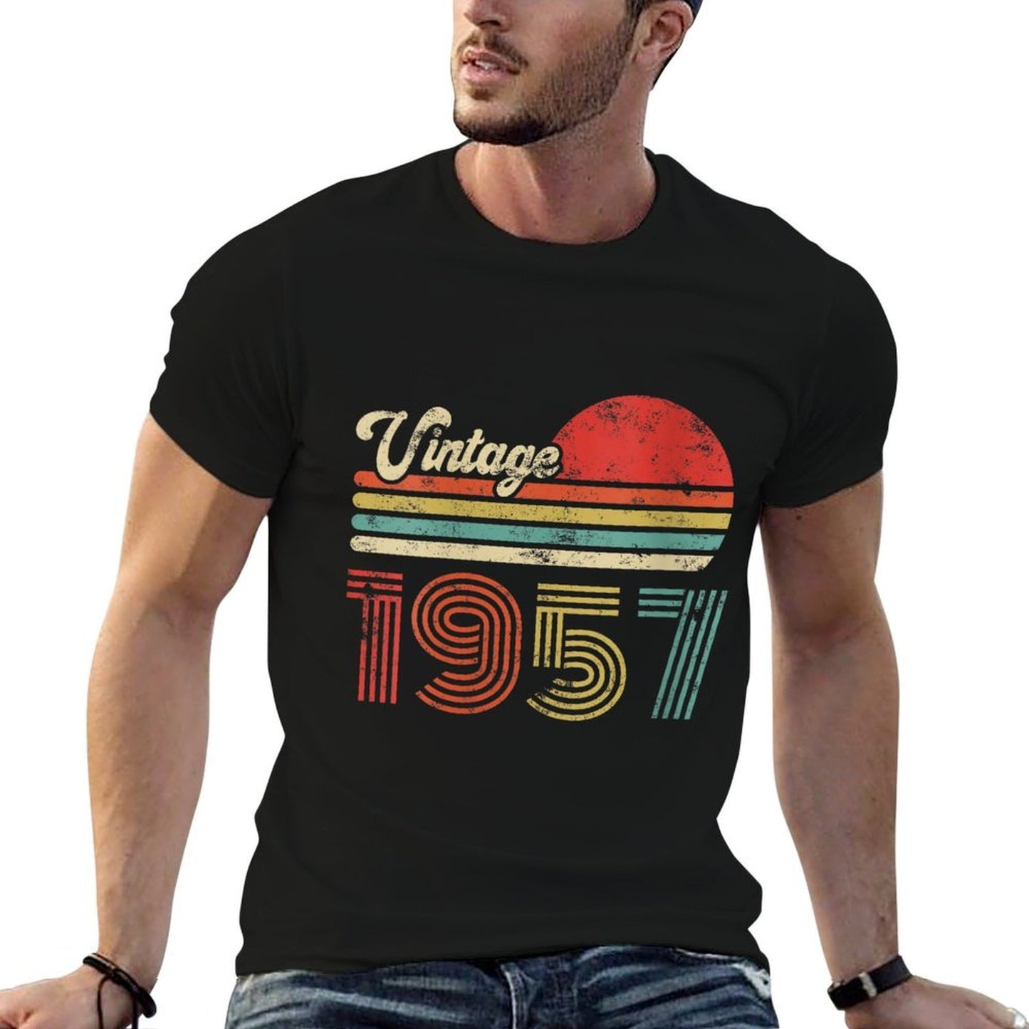 Womens 68 Year Old Birthday Vintage 1957 68th Birthday Stretchy T-Shirt