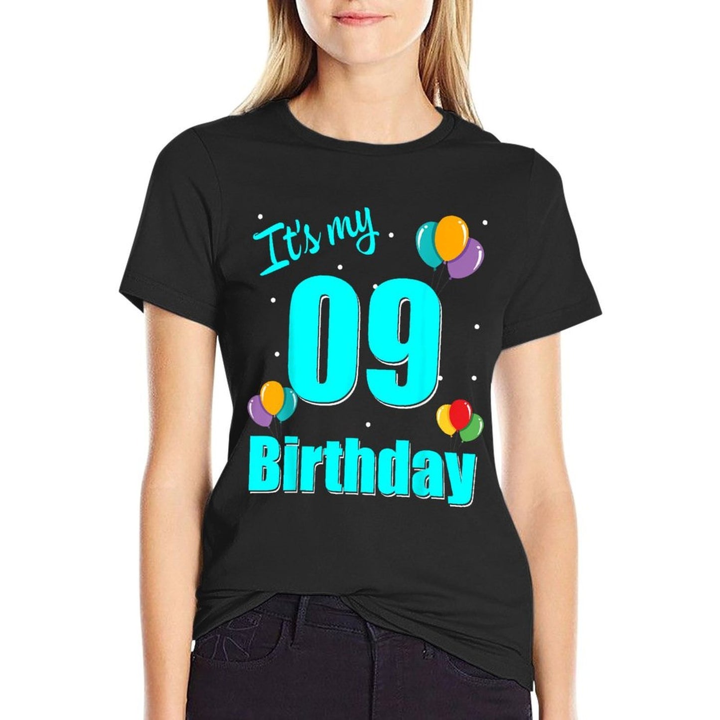 09th Birthday It's My 09th Birthday 09 Year Old Birthday Cotton T-Shirt