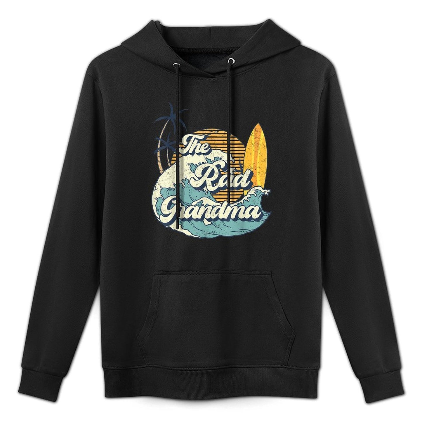 The Rad Grandma Big One Surf Birthday Decorations Grandmom Versatile Streetwear Hoodie