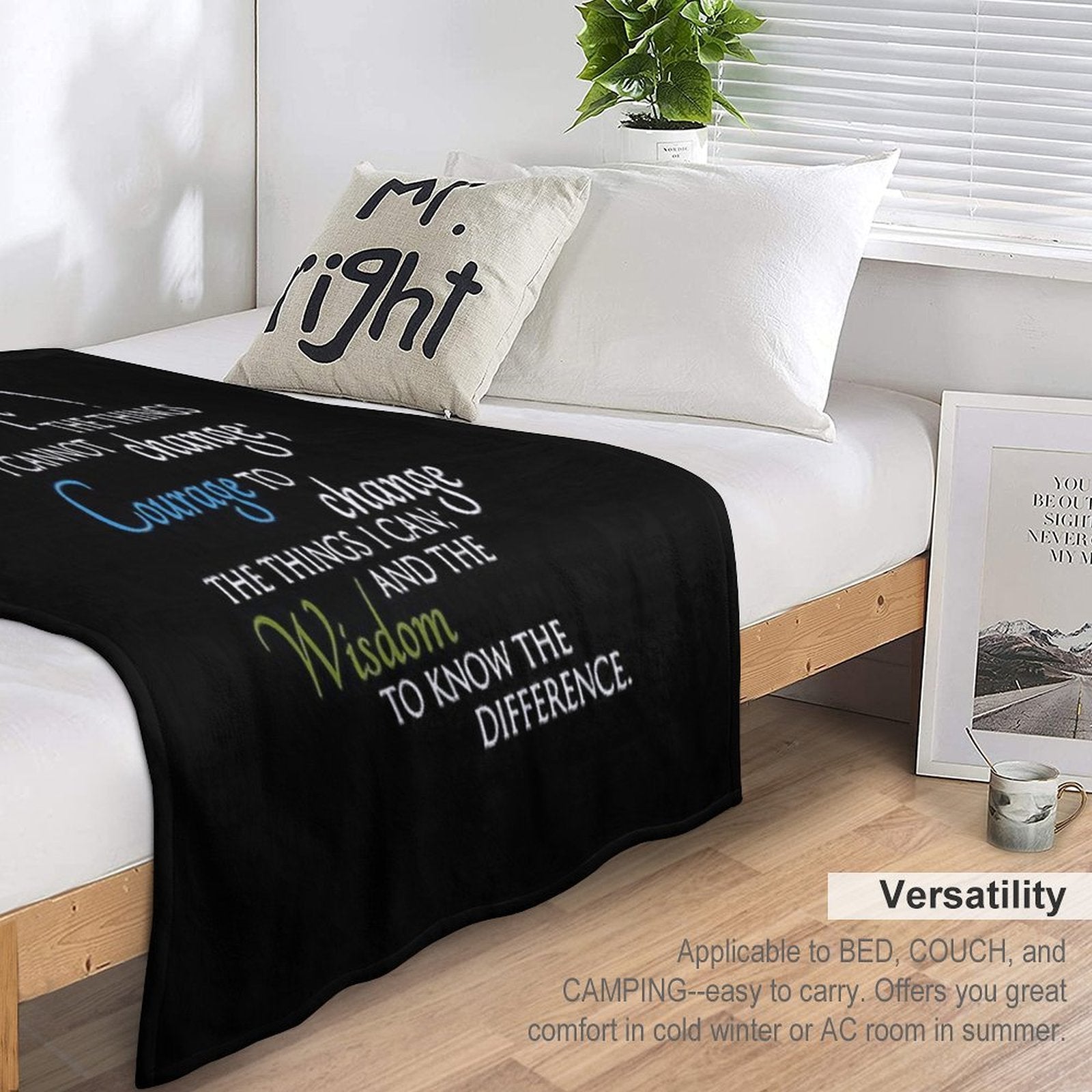 Serenity Prayer Plush Throw Blanket