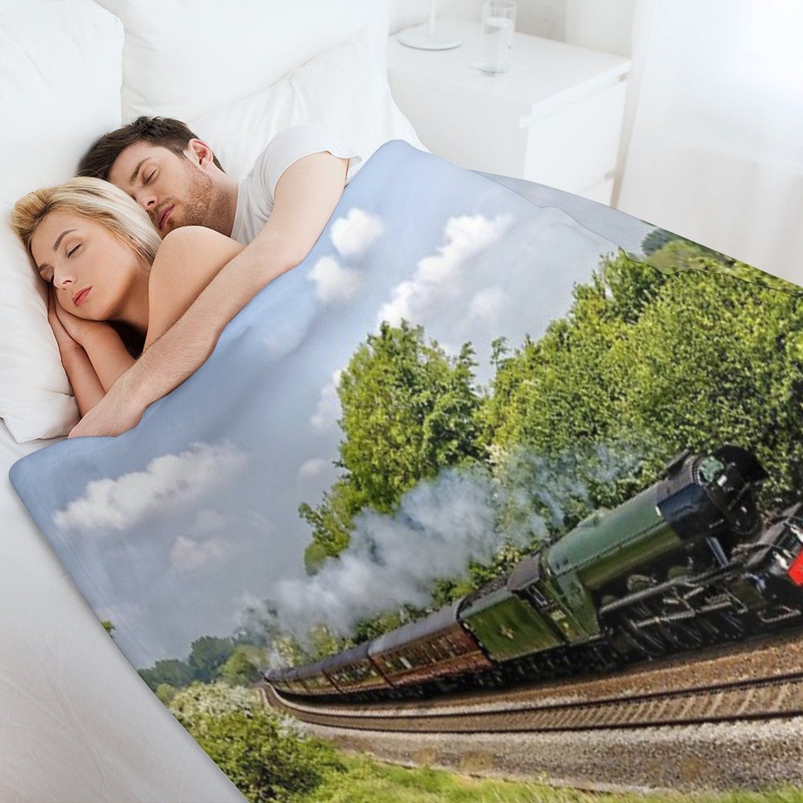 A3 Class 60103 Flying Scotsman Steam Locomotive Durable Throw Blanket