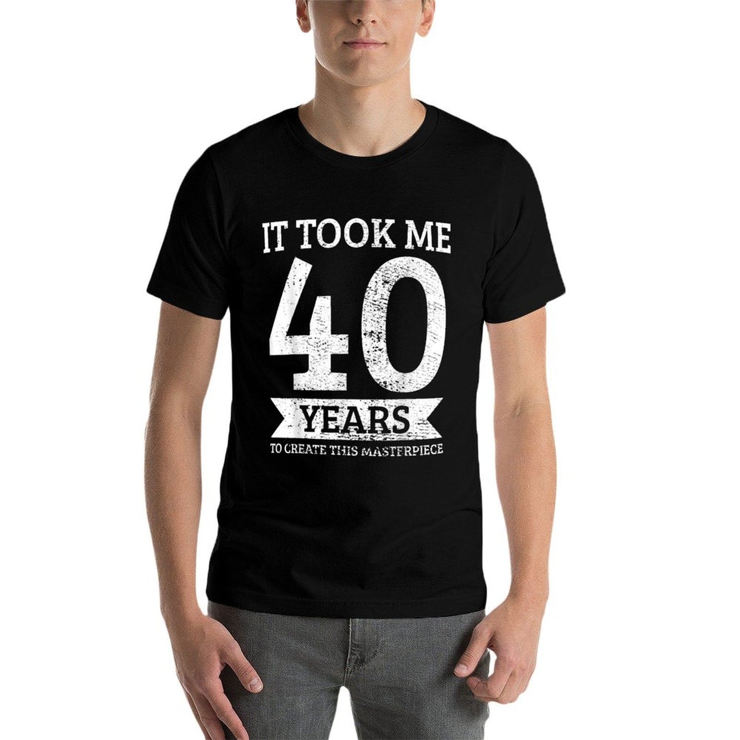 40th Birthday  Heathered Texture T-Shirt