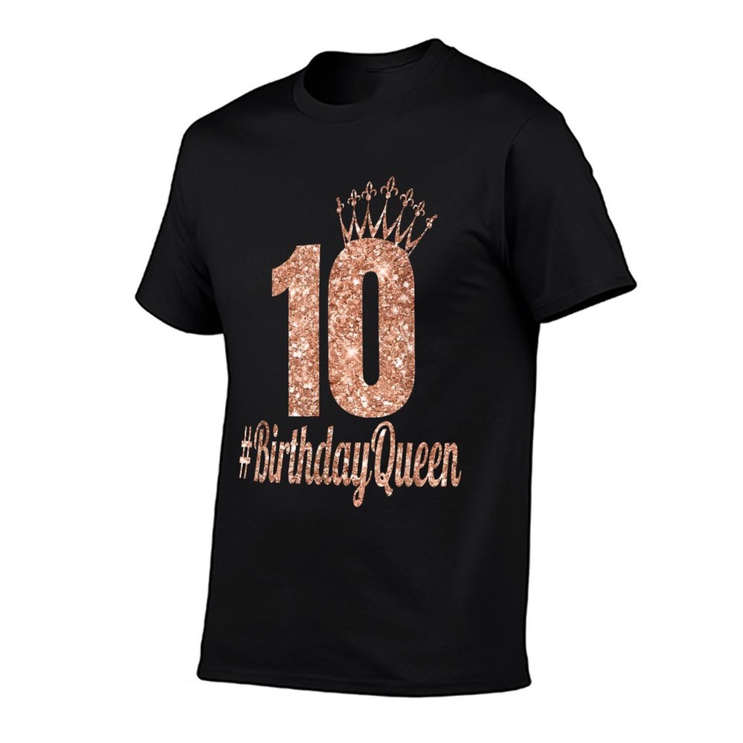 10th Birthday Gifts Girls Double Digits Rose Colored Stretchy T-Shirt