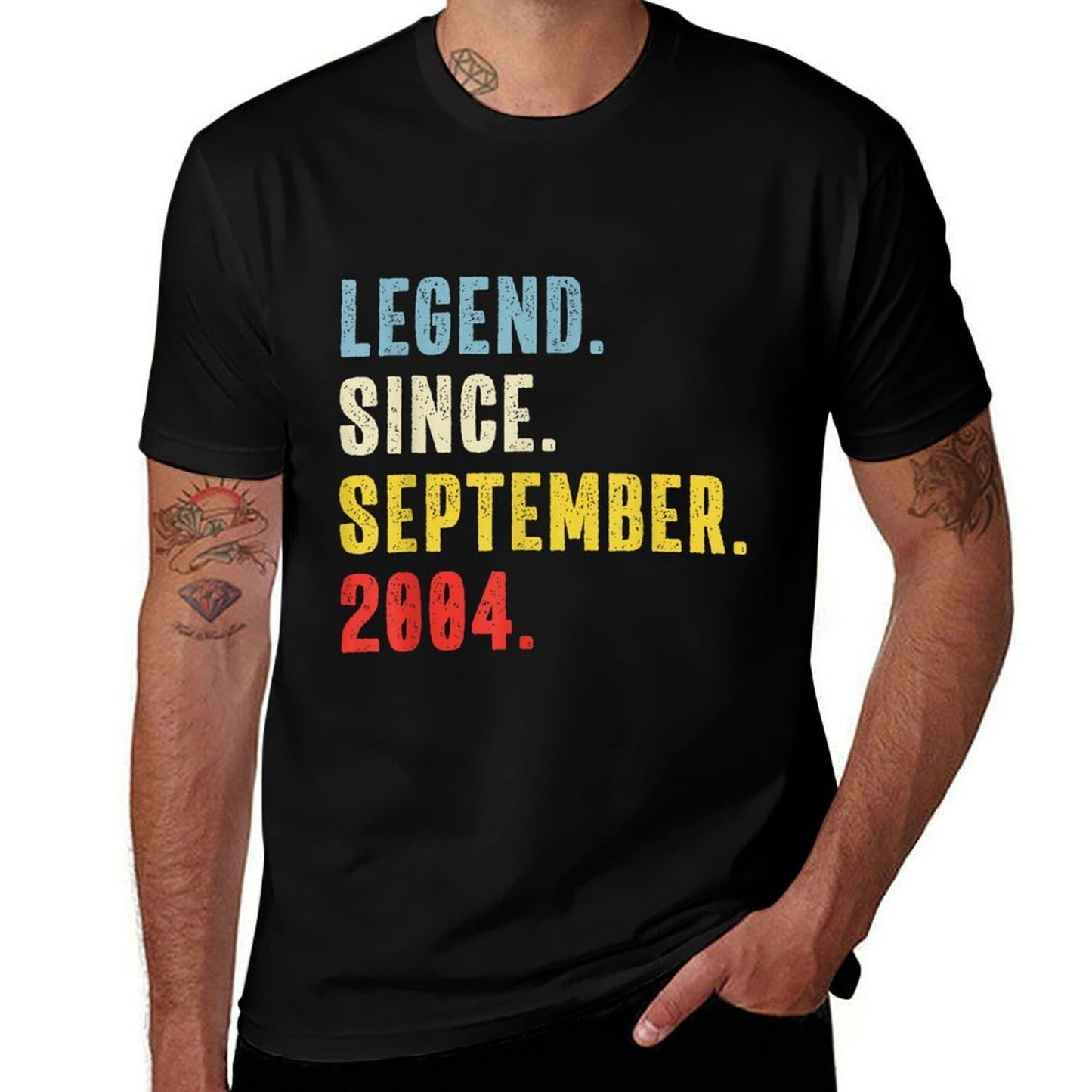 21 Year Old Legend Since September 2004 Retro 21st Birthday Graphic-printed T-Shirt