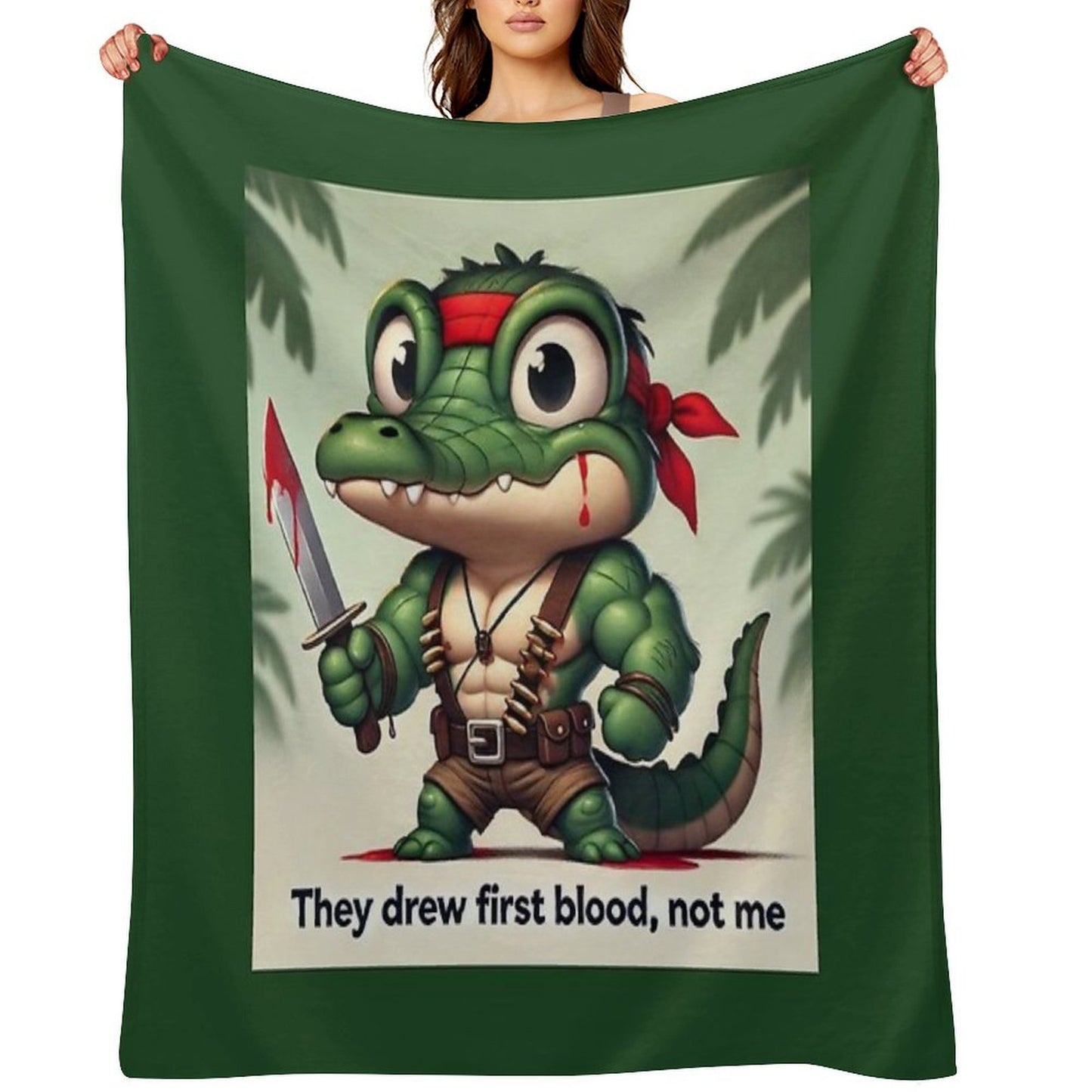 They Drew First Blood, Not Me Gift-ready Throw Blanket