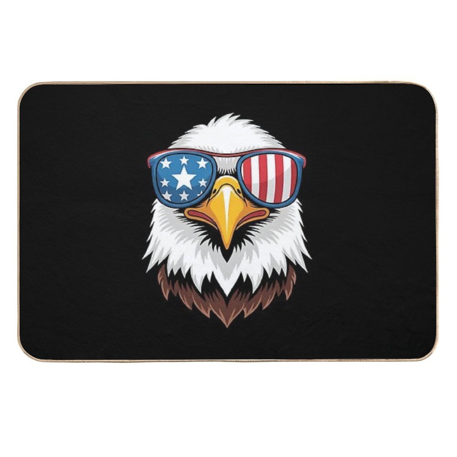 American Flag Patriotic Eagle 4th Of July  Rapid-Drying Bath Mat