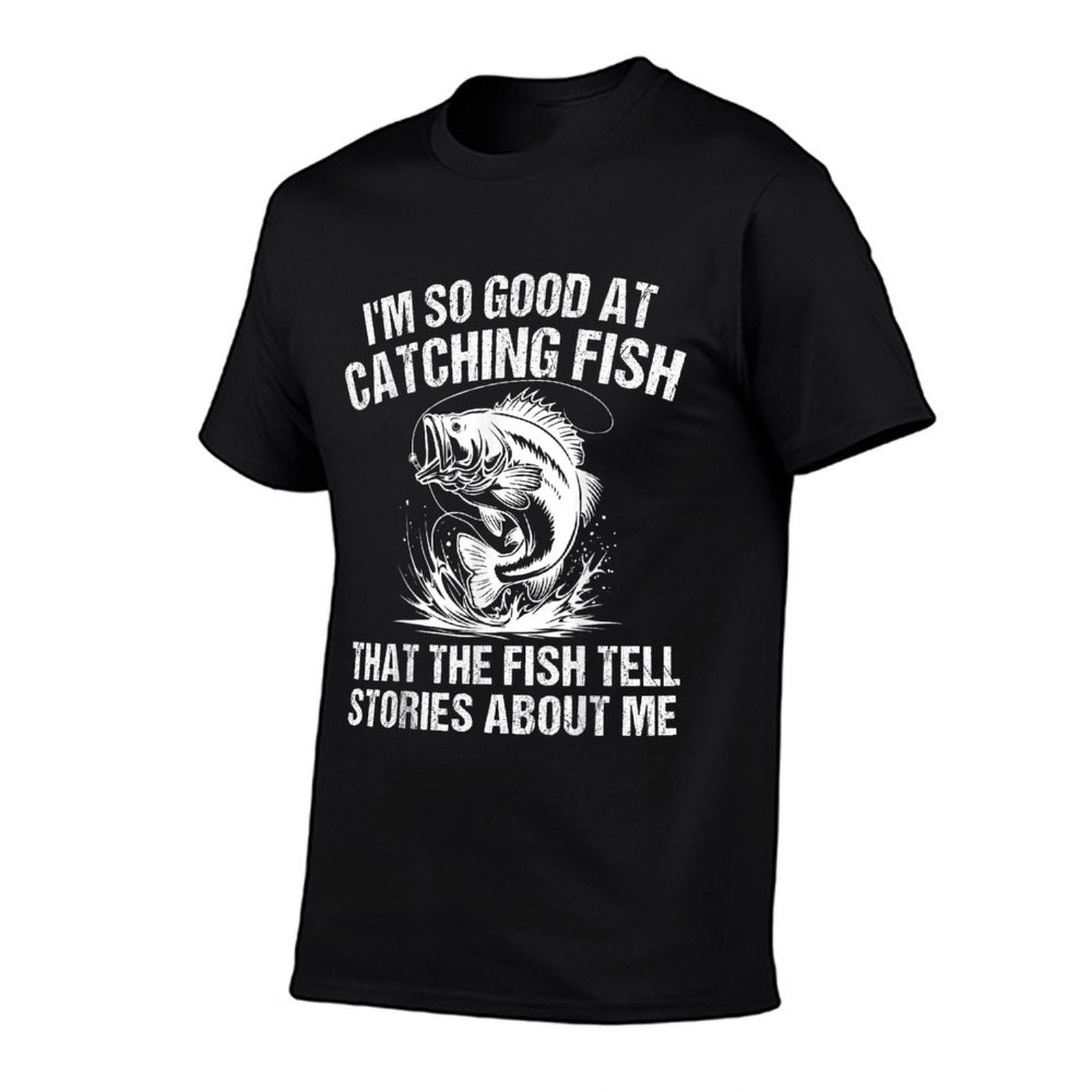 Bass Fishing Angler Funny Fisherman Catching Fish Comfortable T-Shirt