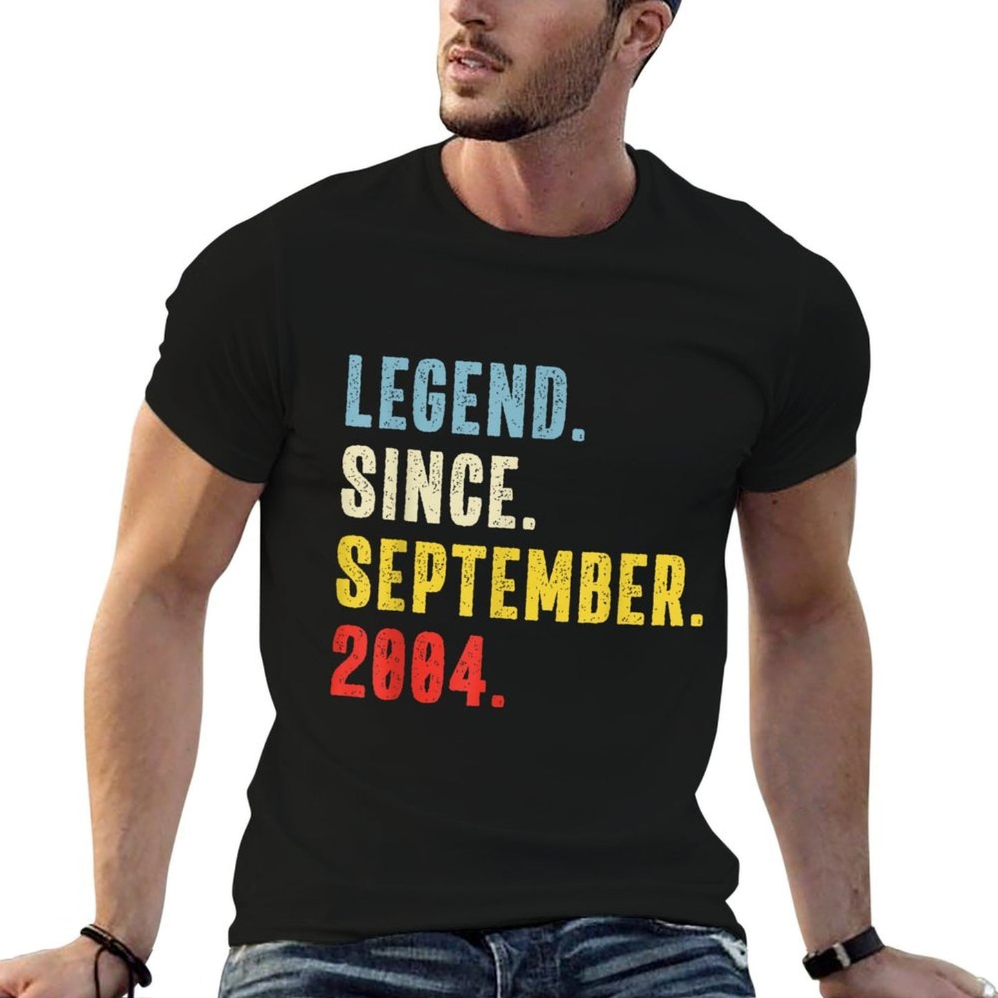 21 Year Old Legend Since September 2004 Retro 21st Birthday Graphic-printed T-Shirt