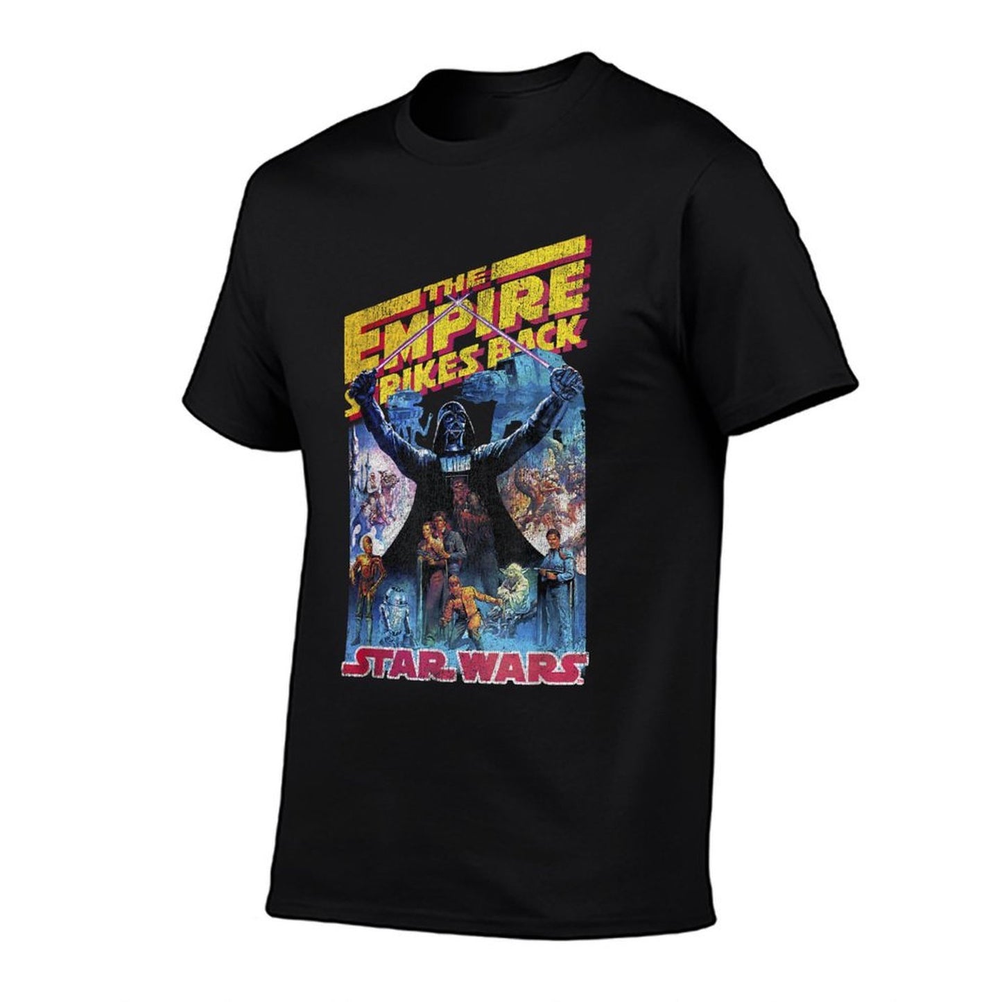 Star Wars Empire Strikes Back Retro Poster High-quality Stitching T-Shirt
