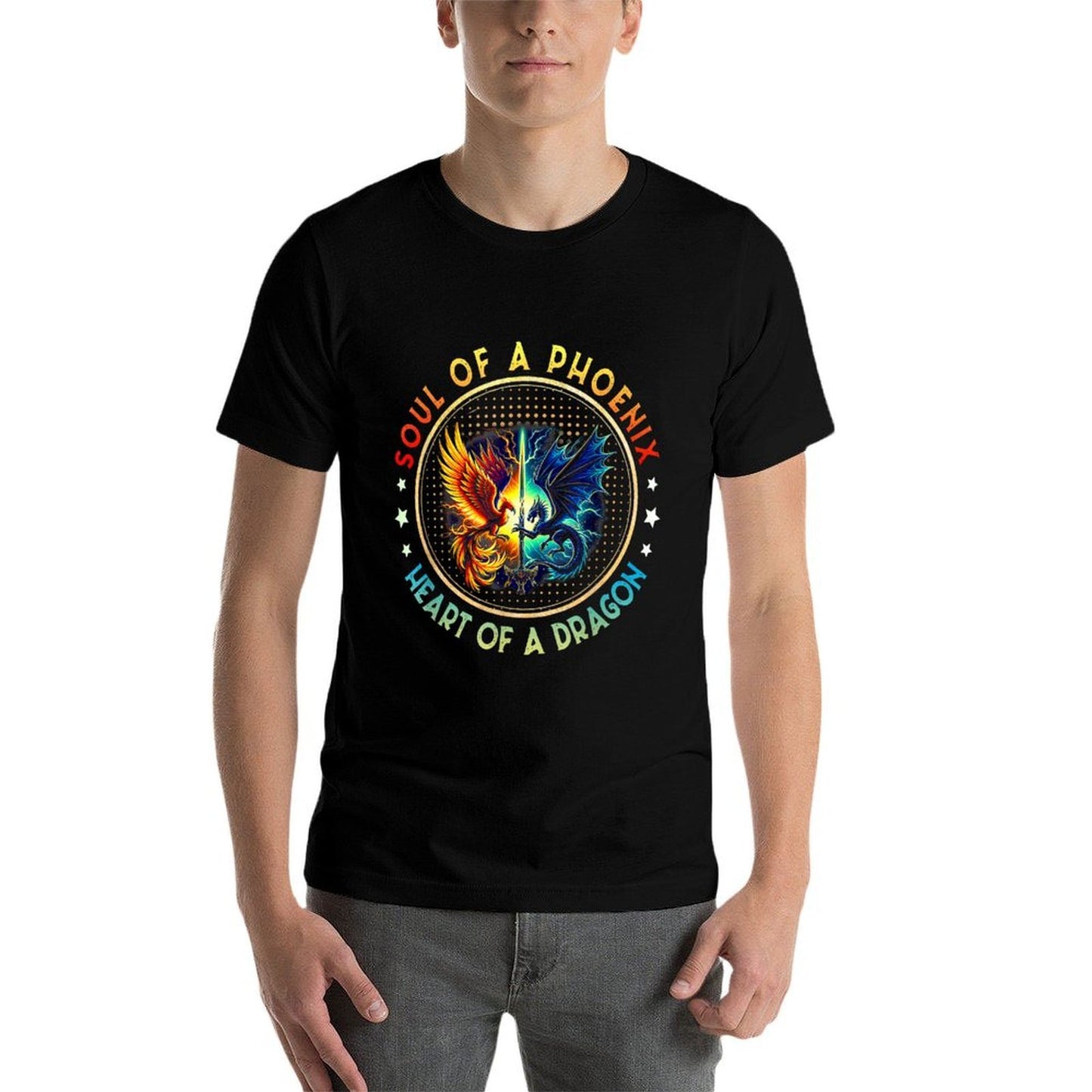 Soul Of Dragon Heart Of A Phoenix for Men Women Kid Trendy Pattern T-Shirt