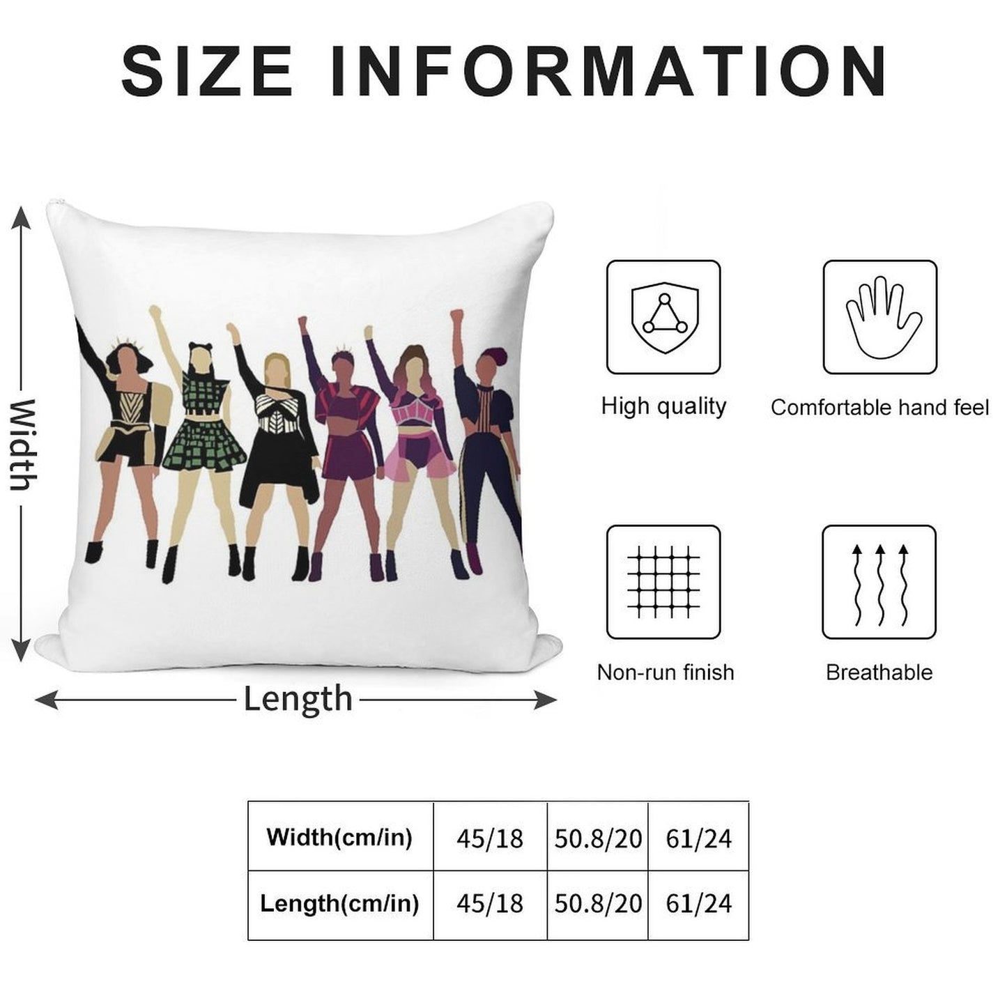 Six The Musical Soft Home Decor Throw Pillow
