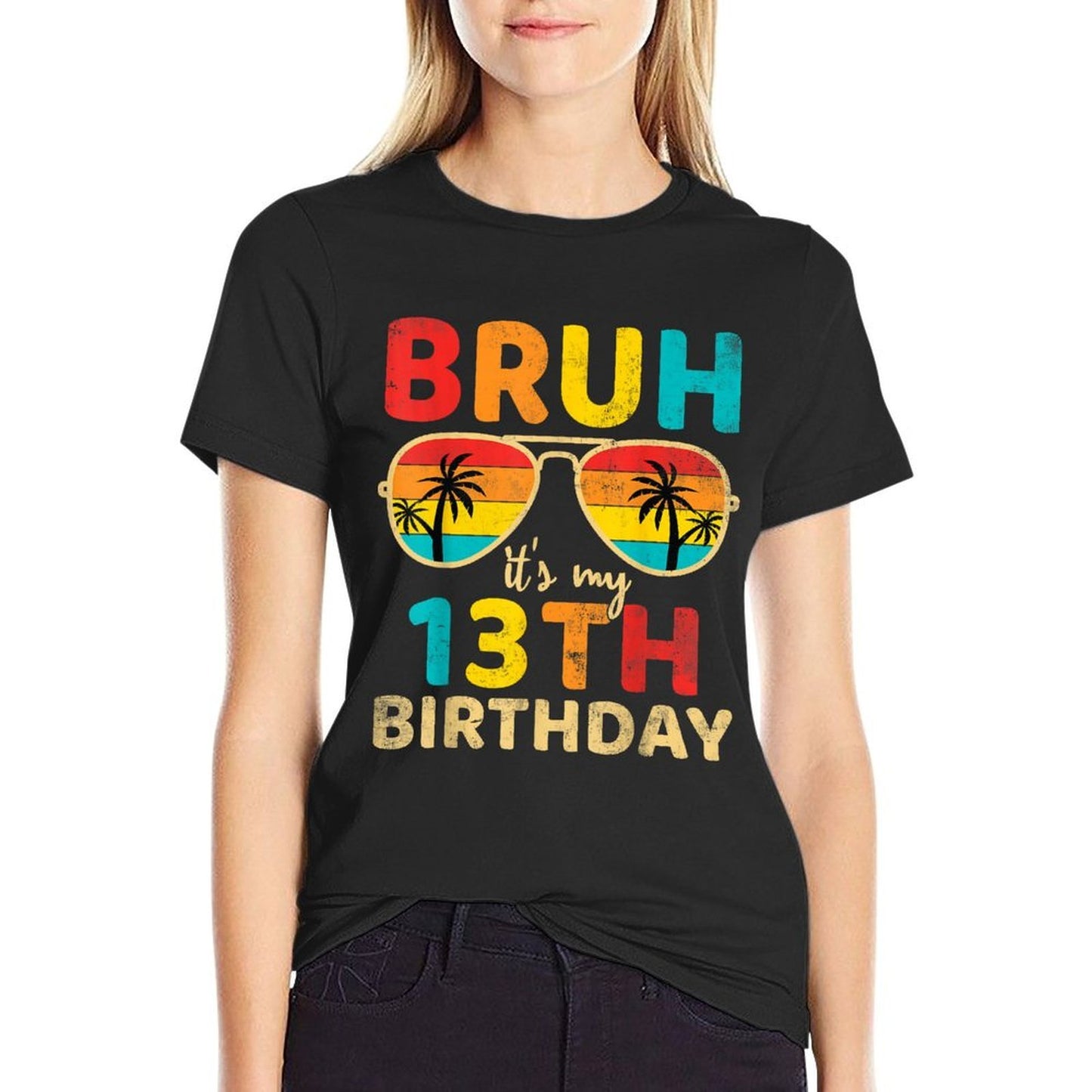 Vintage Bruh It's My 13th Birthday 13 Year Old Birthday Boys  Moisture-wicking T-Shirt