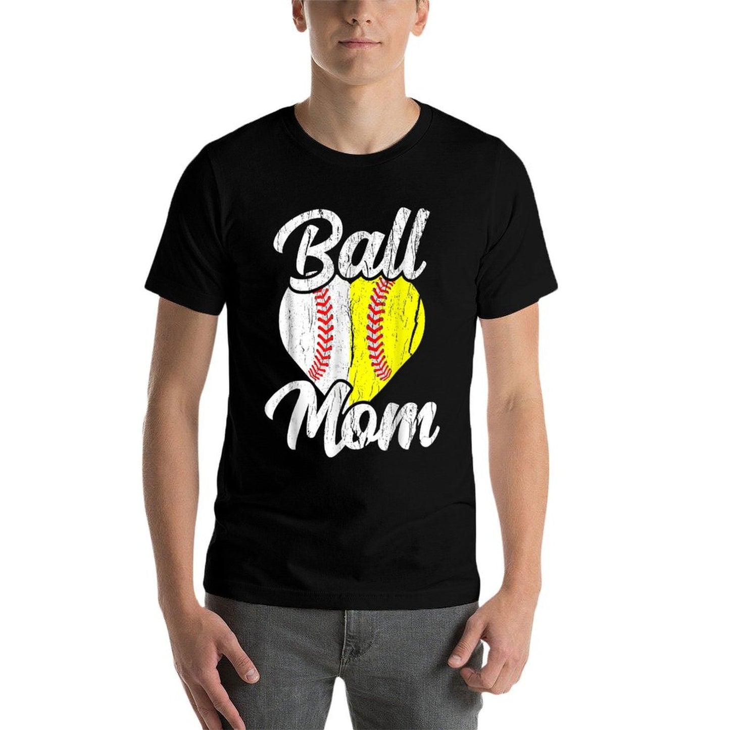 Team Sports For Mother's Day Ball Mom Baseball Softball Mam Affordable Price T-Shirt
