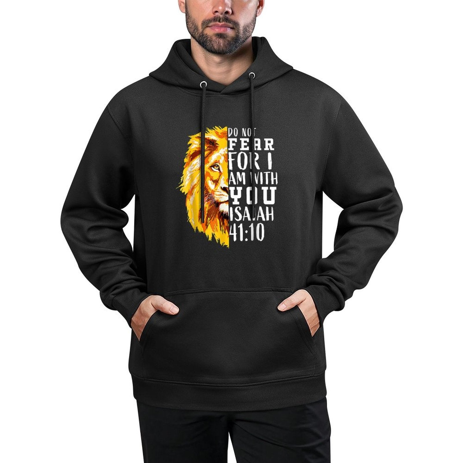 Boys Easter Gifts Christian Bible Verse Lion Of Judah Layering Staple Hoodie