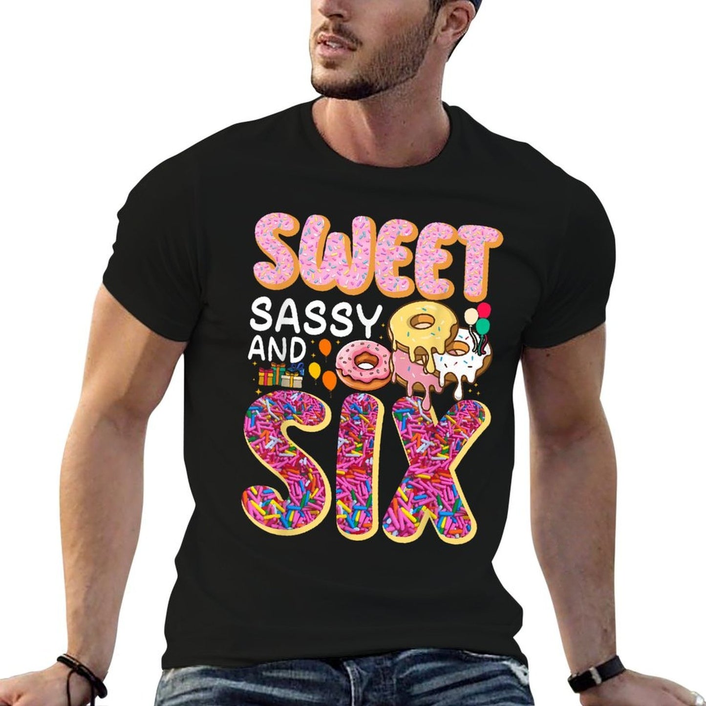 Sweet Sassy And Six Birthday For Girls 6 Year Old Durable T-Shirt