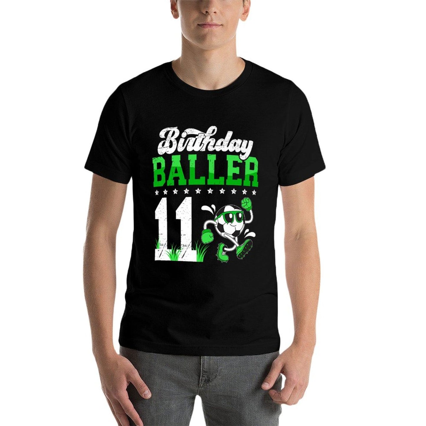 11th Soccer Birthday Party Eleven Year Old Soccer Player Premium Versatile T-Shirt