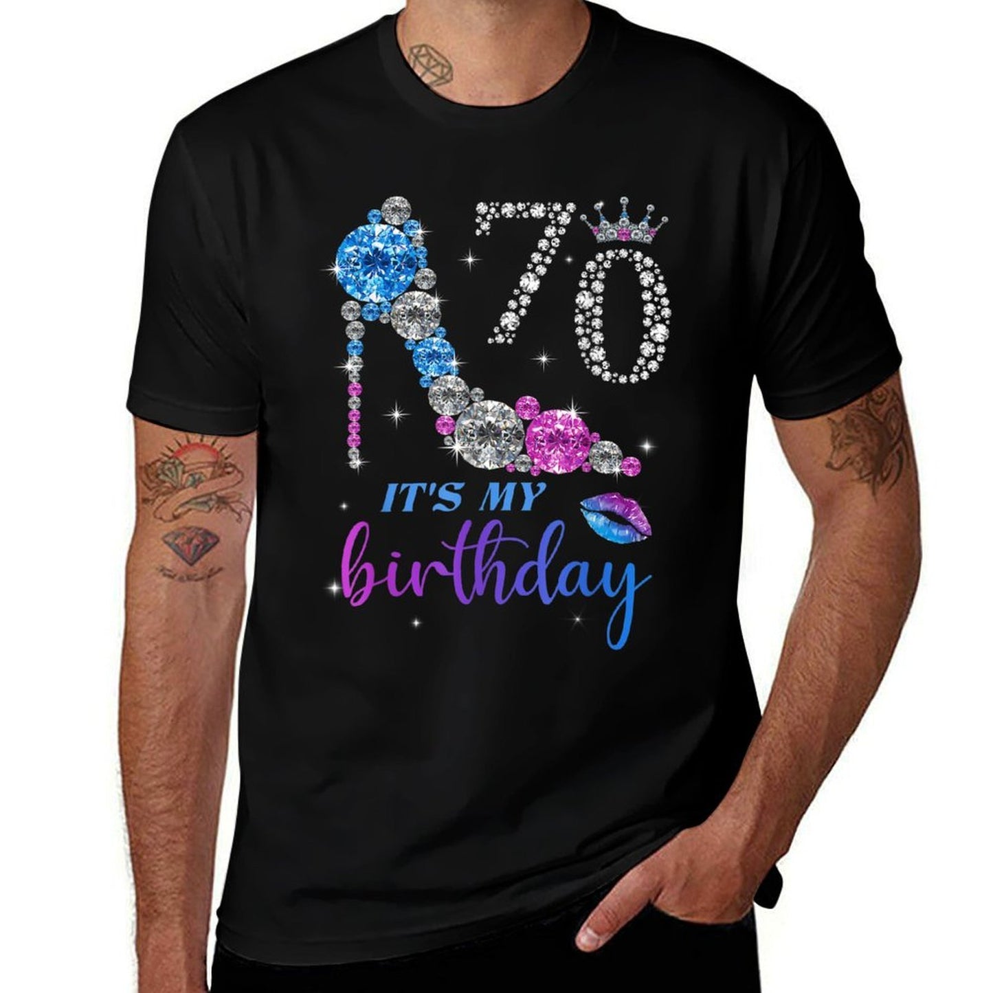 Women It's My 70th Purple Shoe Crown Happy 70th Birthday Lightweight T-Shirt