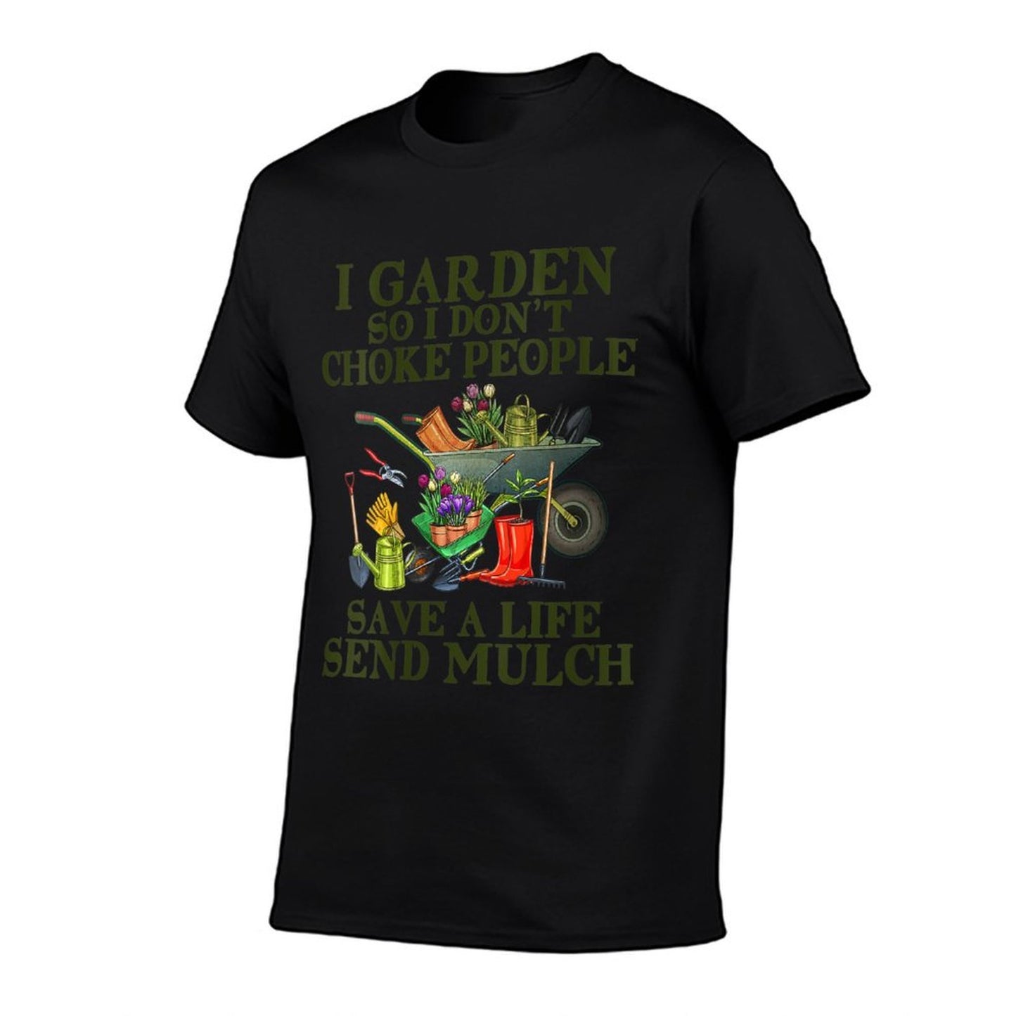 Womens Funny I Garden So I Dont Choke People Gardening Stretchy T-Shirt
