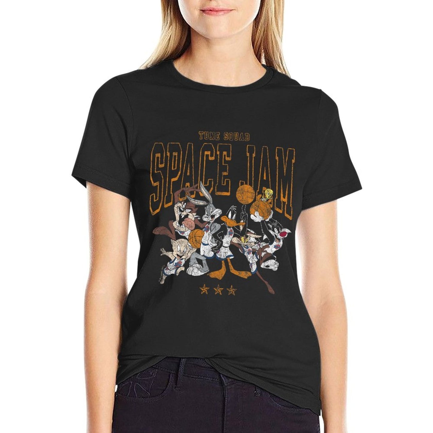 Space Jam Classic Tune Squad Distressed Poster Comfortable T-Shirt