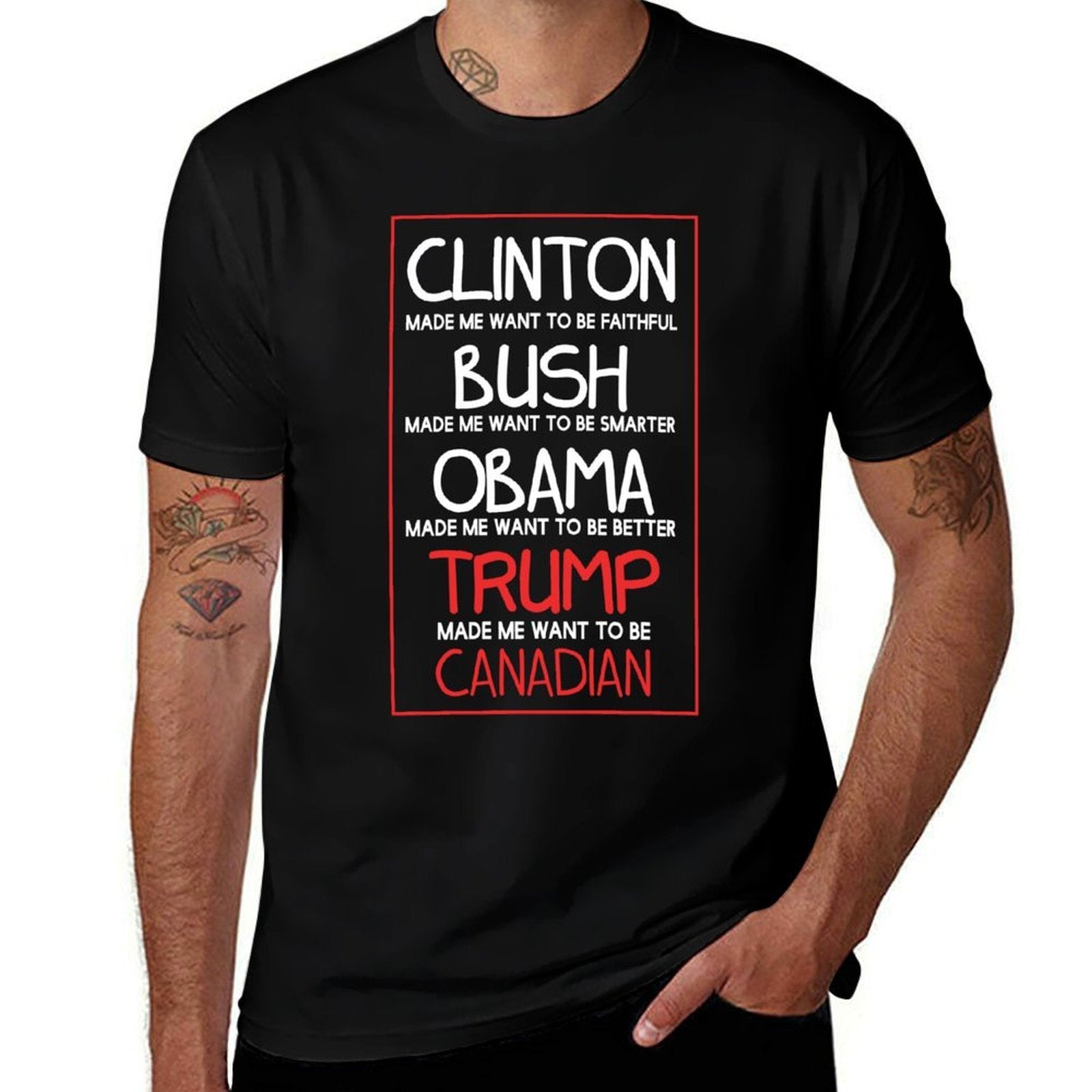 Anti Trump Made Me Want Become Canadian President Funny  Summer-ready Fabric T-Shirt