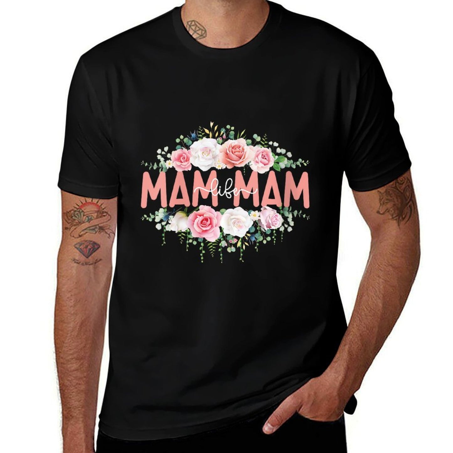 Womens Mam Mam Life Mam Mam Grandma Mam Mam Grandmother Polyester Blend T-Shirt