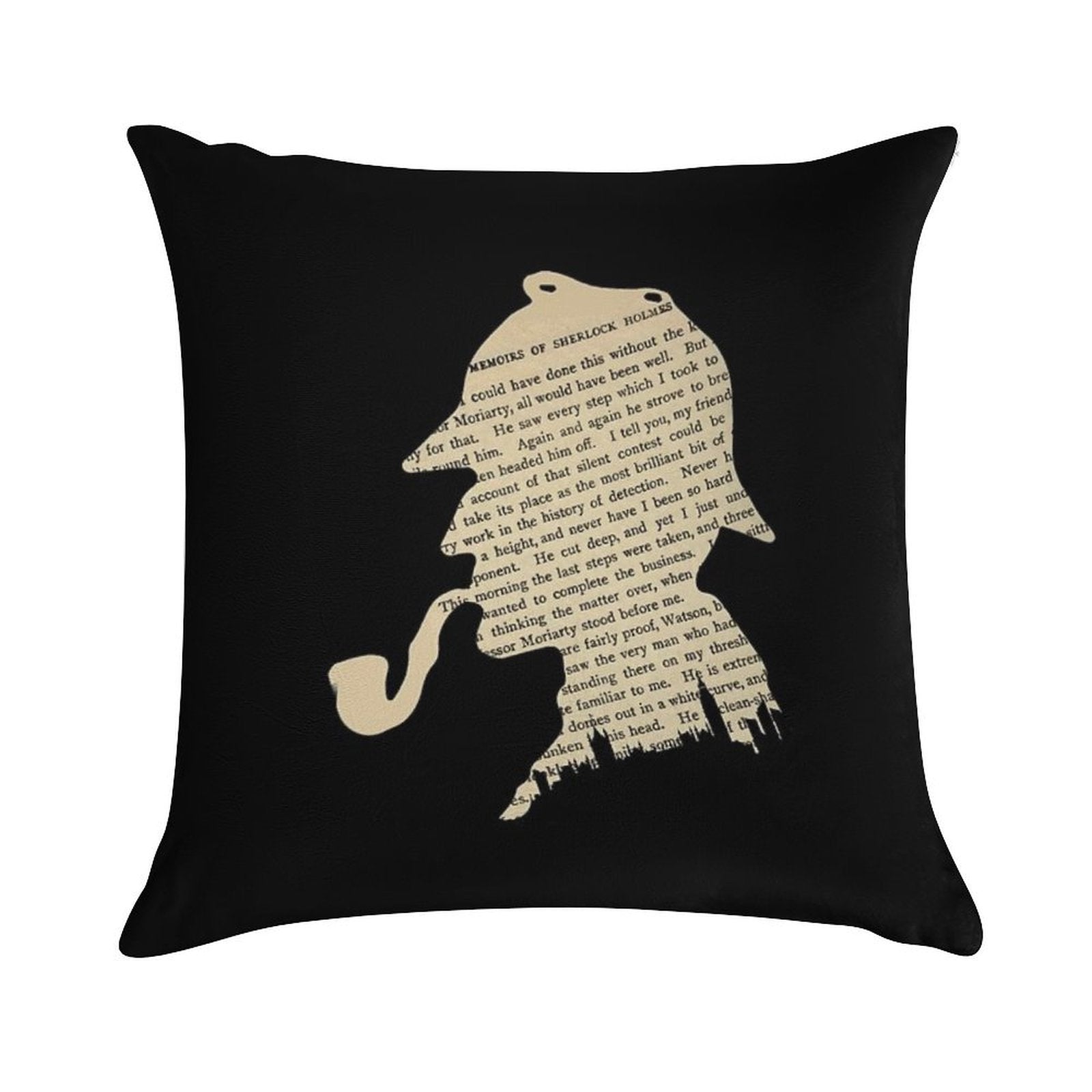 Classic Sherlock Holmes Soft Easy Maintenance Throw Pillow