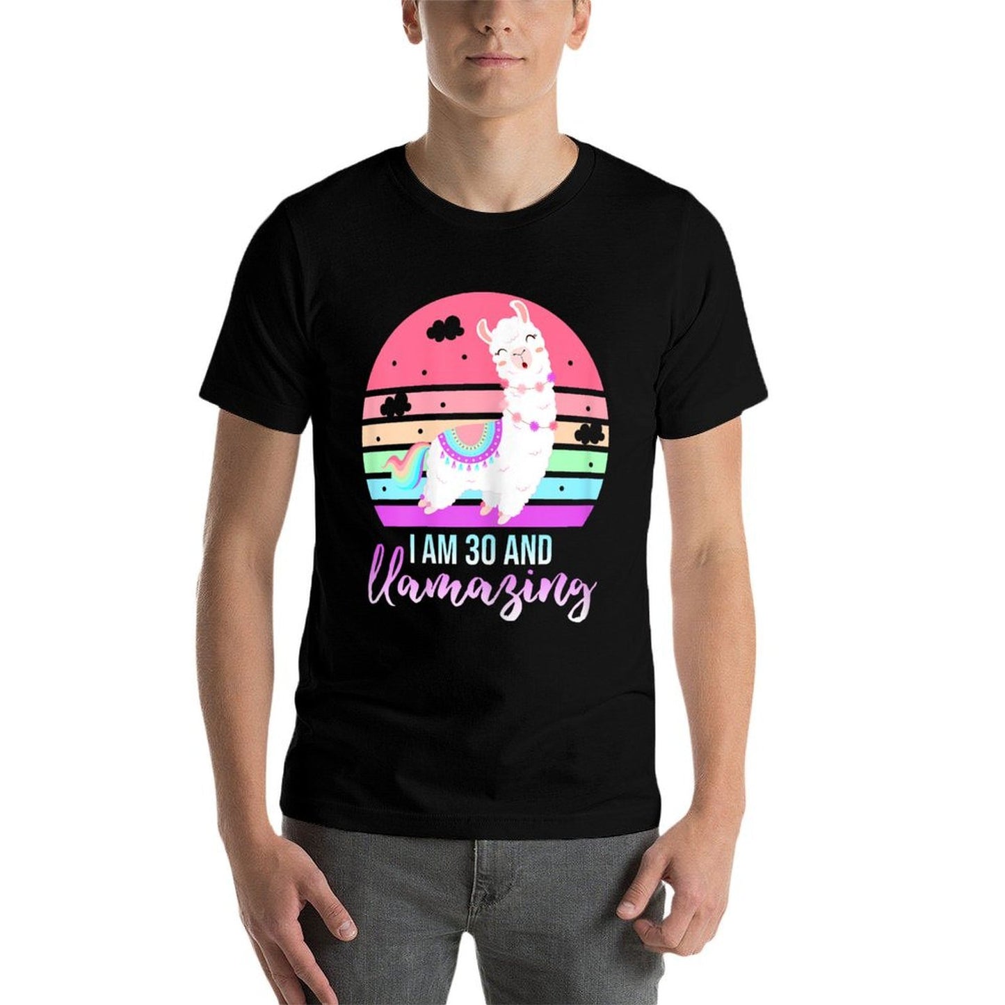 30 Years Old 30th Birthday Llamazing Llama Gift  Stretchy T-Shirt
