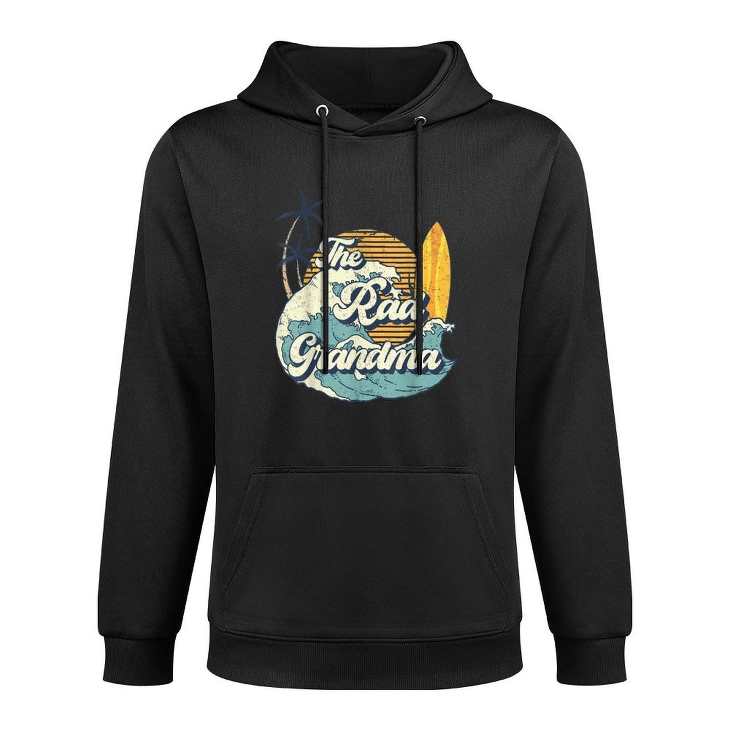 The Rad Grandma Big One Surf Birthday Decorations Grandmom Versatile Streetwear Hoodie